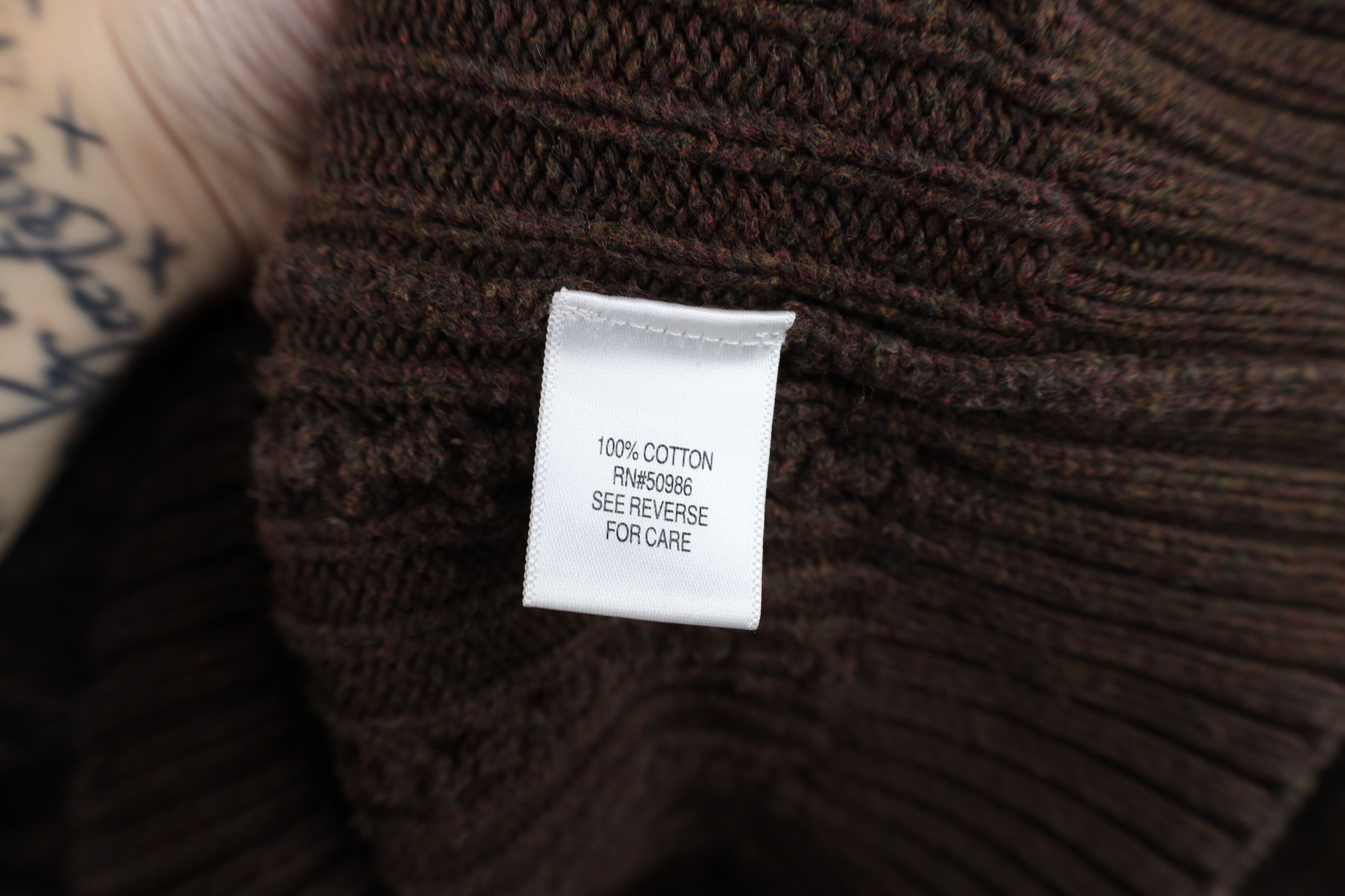 Vintage Vintage 90s Streetwear Cable Fisherman Turtleneck Sweater Size XL / US 12-14 / IT 48-50 - 7 Thumbnail