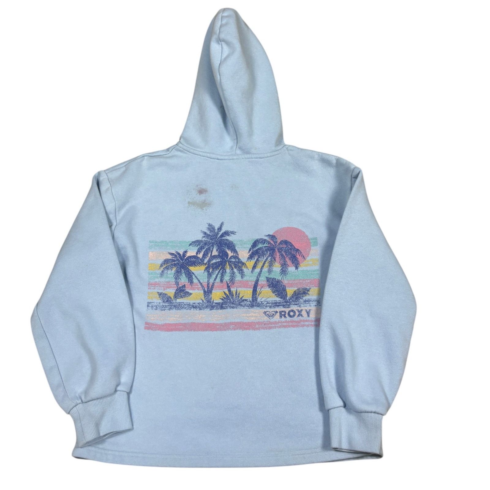 Quiksilver y2k 2000s style ROXY zip up hoodie blue womens XS/S summer Size XS / US 0-2 / IT 36-38 - 2 Thumbnail