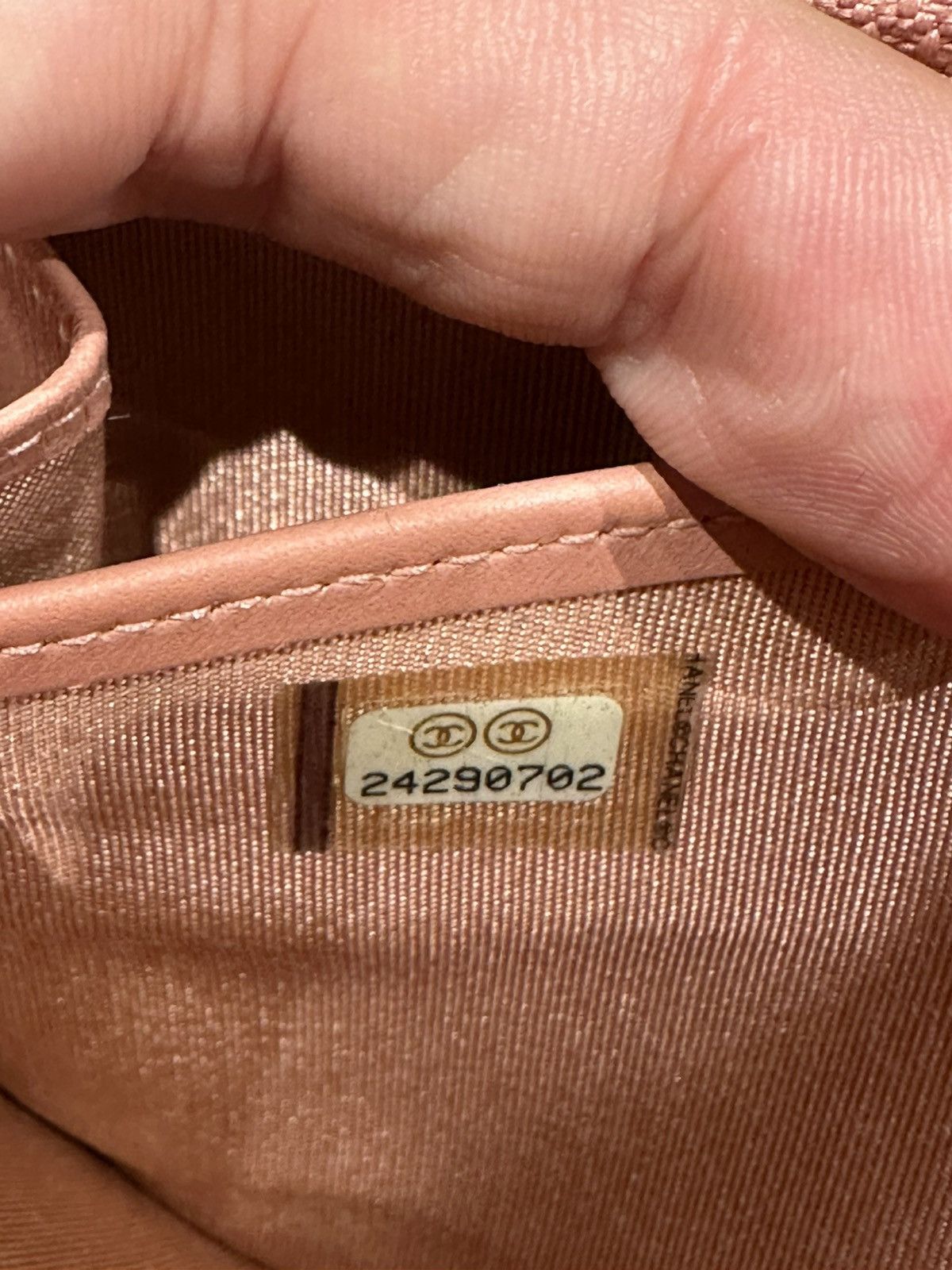 Chanel Chanel Boy Lambskin Wallet Peach Size ONE SIZE - 6 Thumbnail