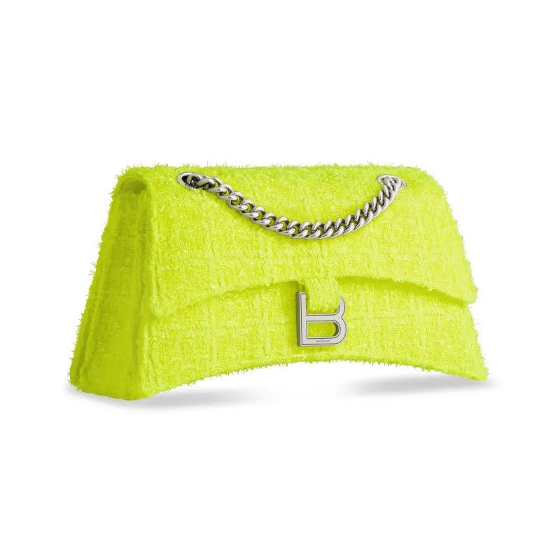 Balenciaga o1mt1gz0325 Size: OS / Crush Small Chain Bag in Yellow Size ONE SIZE - 4 Thumbnail