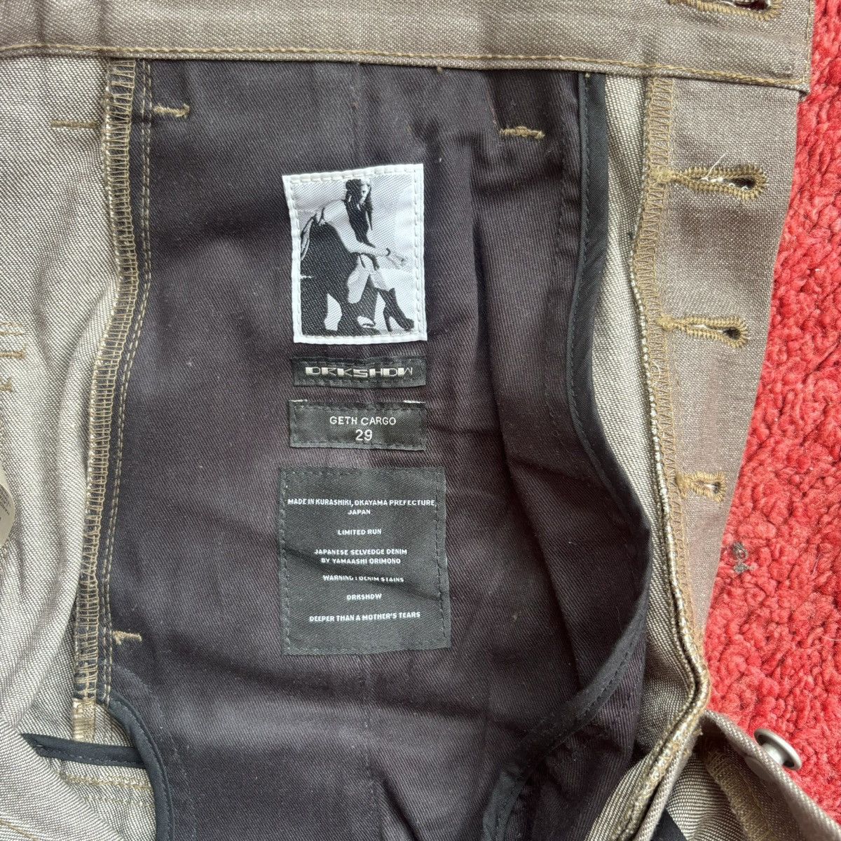 Rick Owens Rick Owens Geth DRKSHDW Sage Cargo Size US 29 - 6 Thumbnail