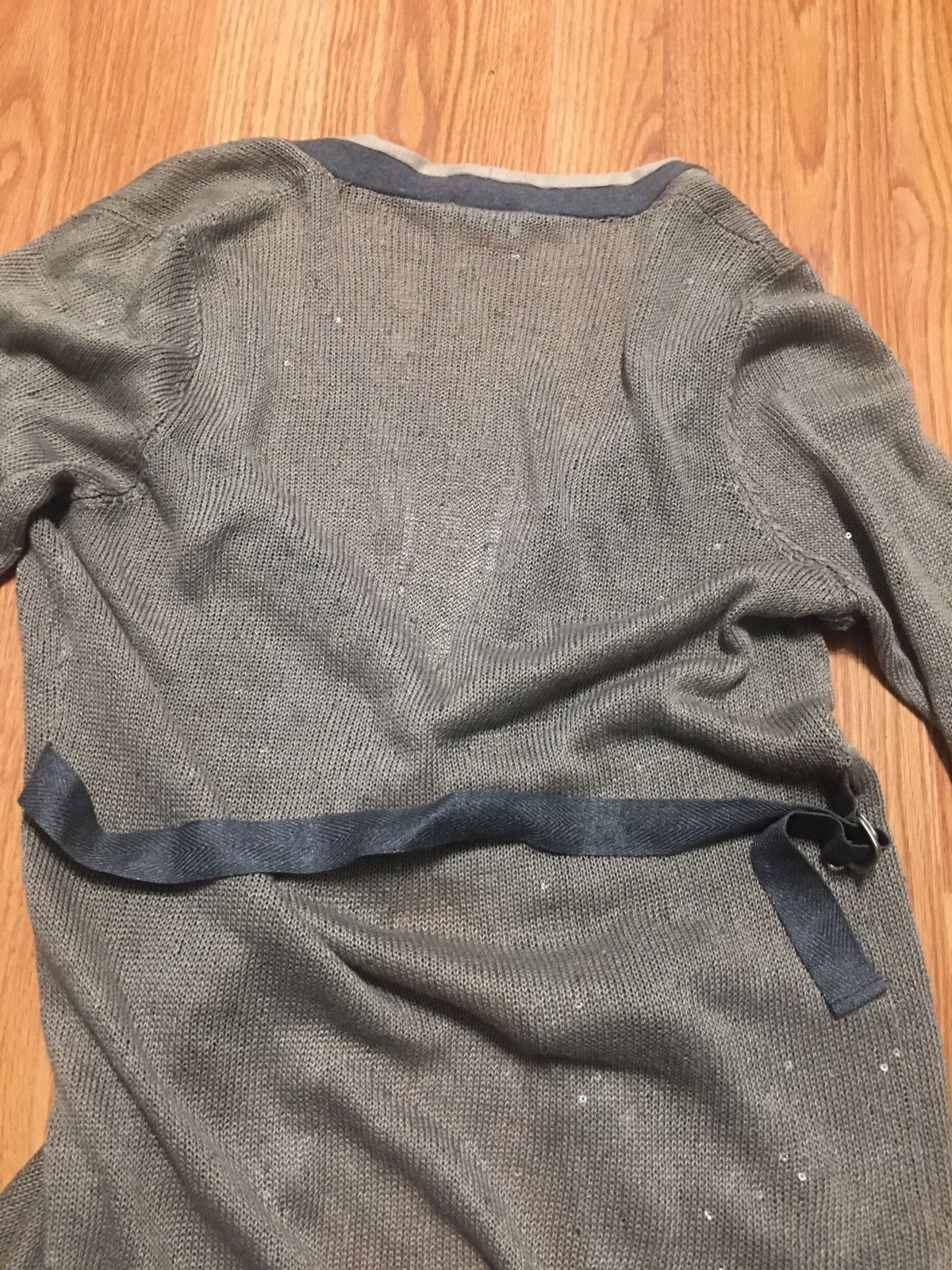 Brunello Cucinelli Brunello Cucinelli Sequin Embellished Silk Blend Cardigan Size L / US 10 / IT 46 - 15 Thumbnail
