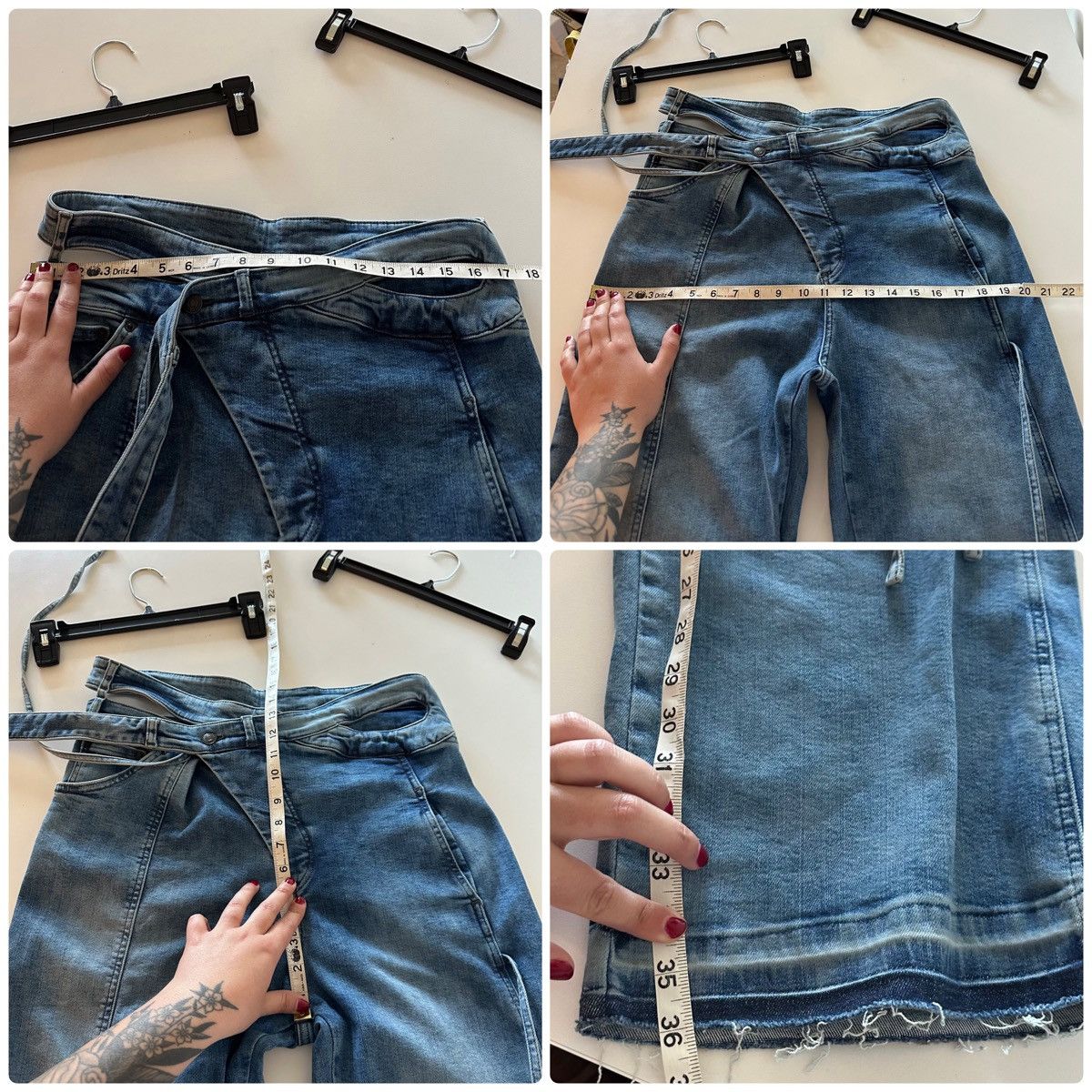 Ottolinger Ottolinger Strappy Signature Wrap Jeans Blue M Streetwear Size 34" / US 12 / IT 48 - 9 Thumbnail