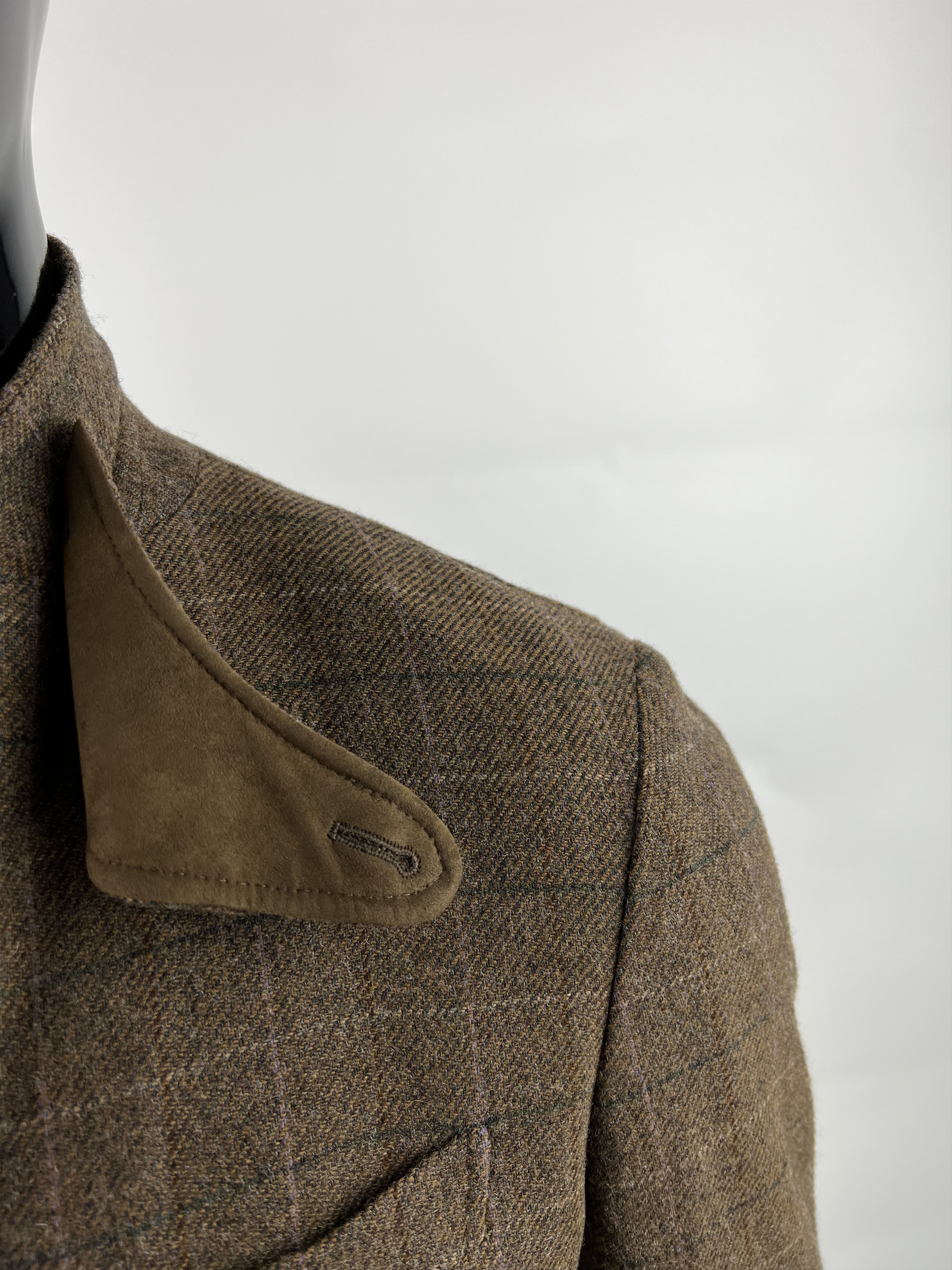 Massimo Dutti Massimo Dutti Men's Wool Tweed Check Blazer Jacket Size 50 Size 50R - 8 Thumbnail