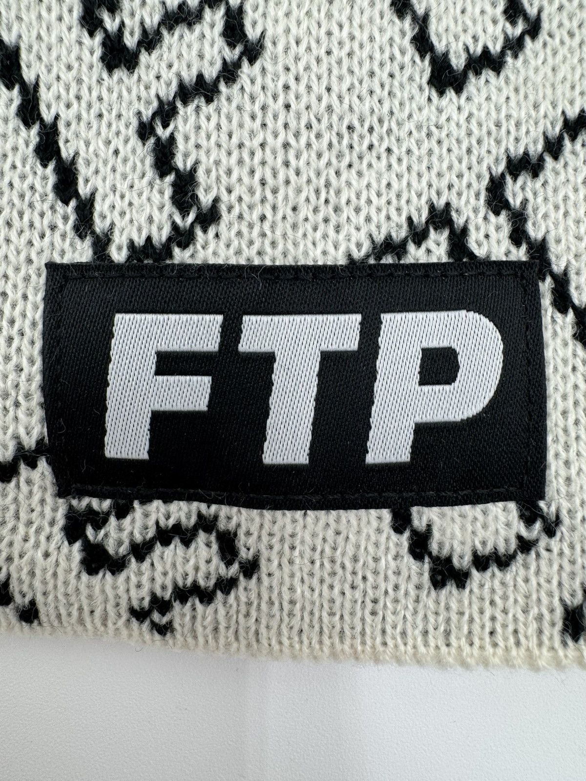 Fuck The Population FTP Zipper Beanie Skully Cream Size ONE SIZE - 3 Thumbnail