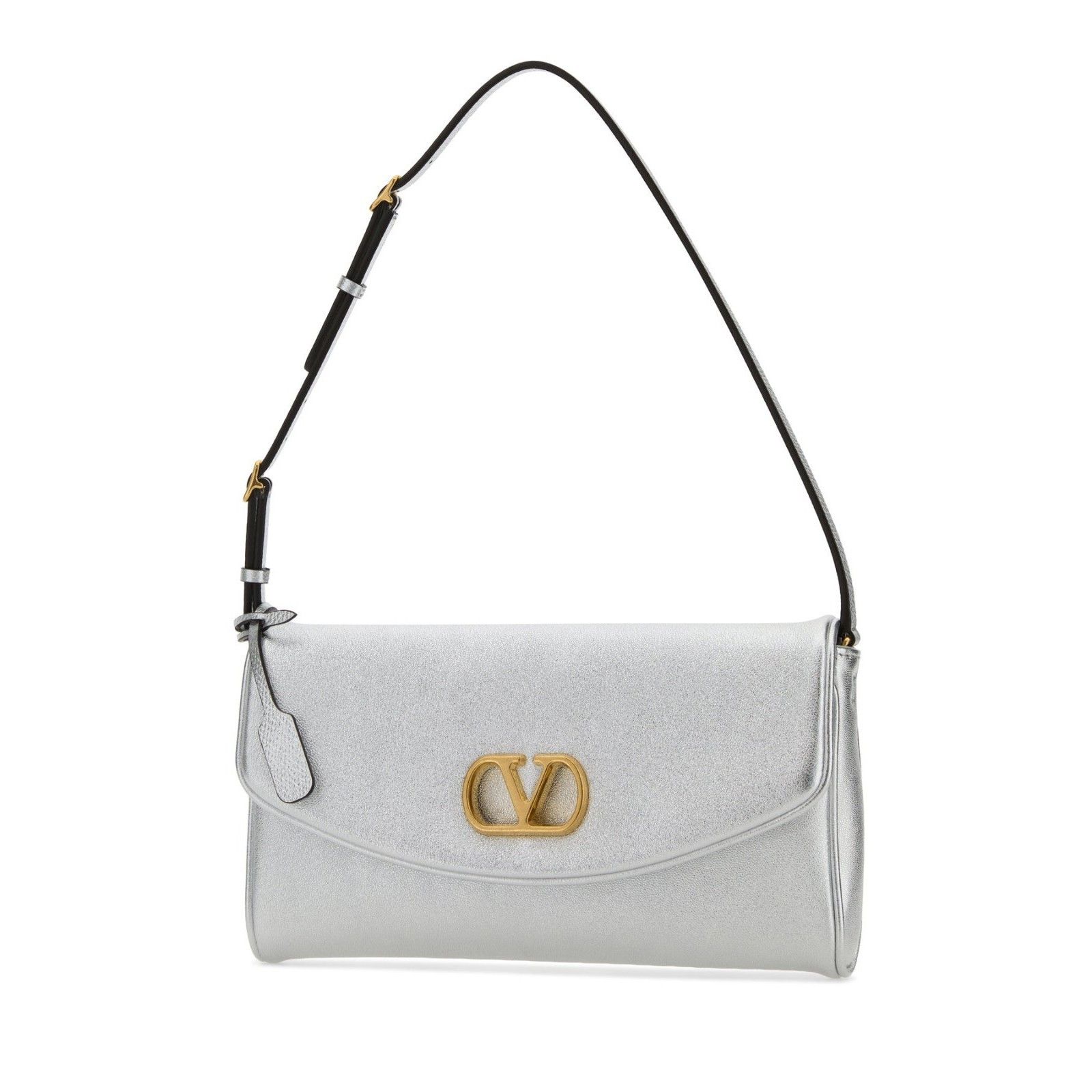 Valentino VALENTINO GARAVANI DeVain Silver Leather Shoulder Bag New Size ONE SIZE - 4 Thumbnail