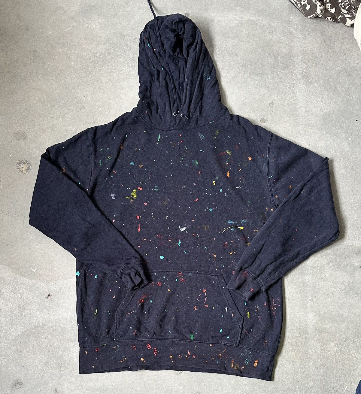Vintage VINTAGE PAINT SPLASH HOODIE Size US XL / EU 56 / 4 - 1 Thumbnail