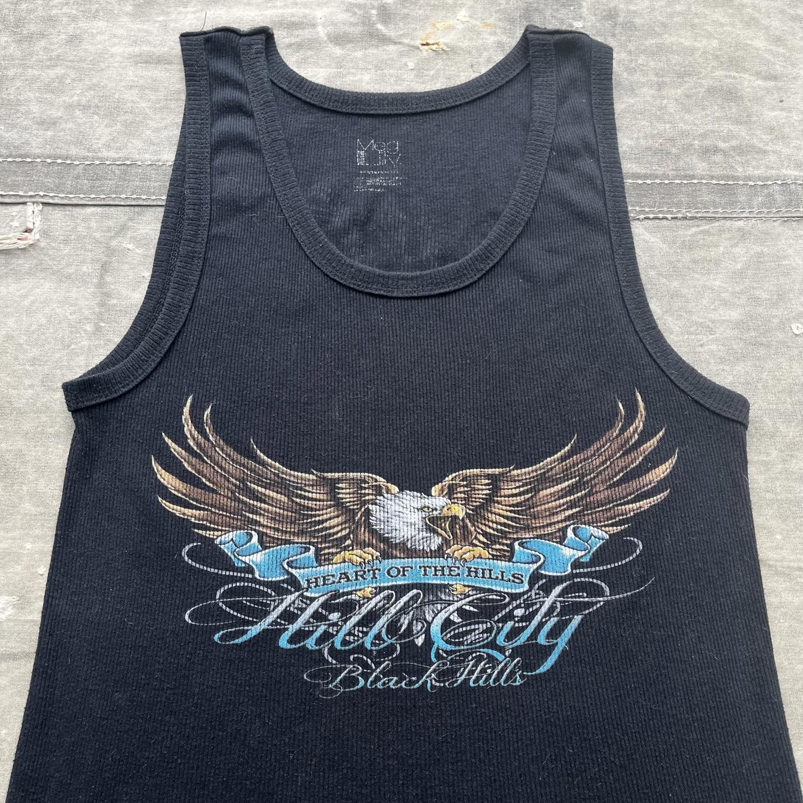 Vintage Vintage Y2K Black Hills South Dakota Motorcycle Thermal Tank Size S / US 4 / IT 40 - 4 Thumbnail