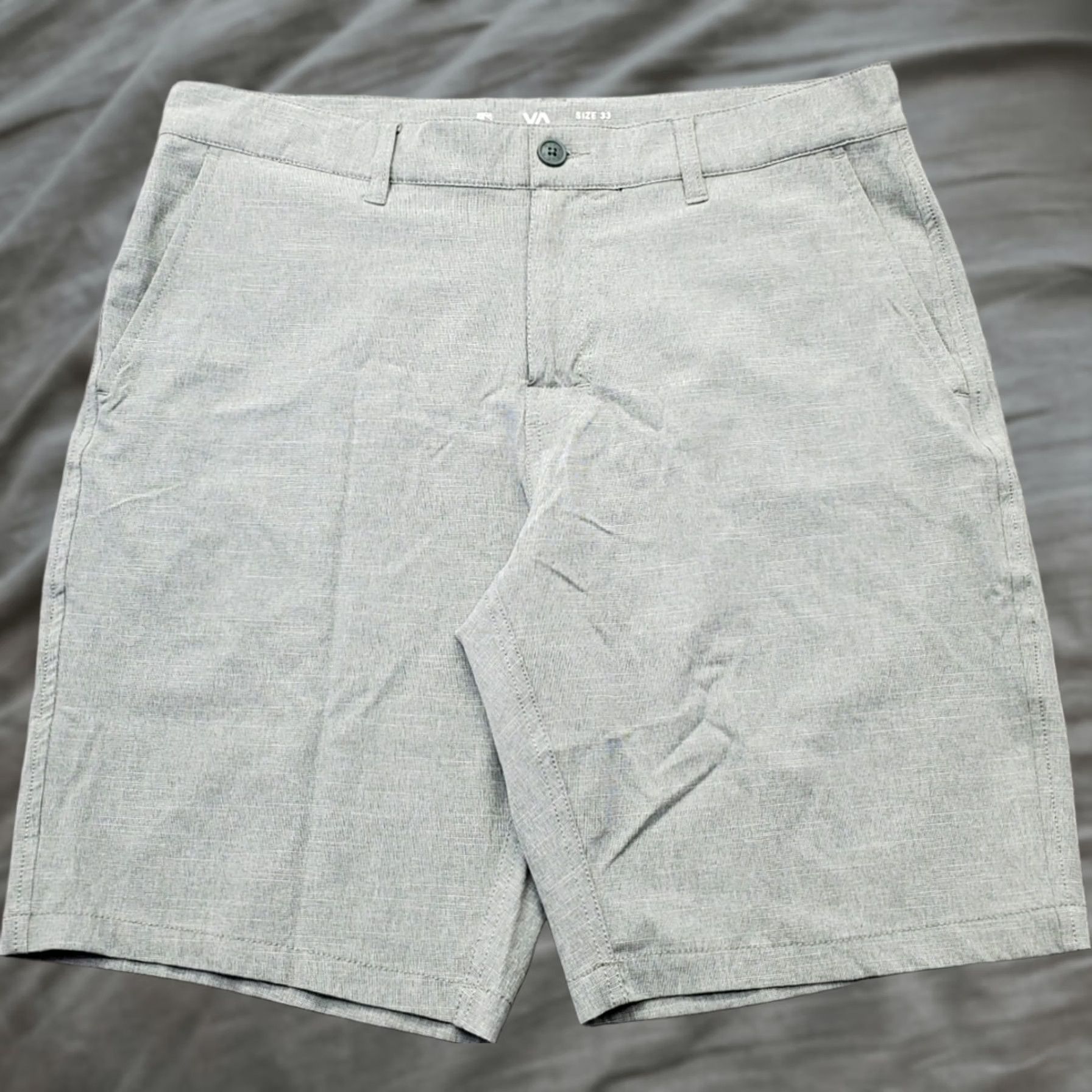 RVCA RVCA Mens 33 Green Dual Purpose Trunk Shorts Classic Fit Slash Pocket Velcro Tab Shirt? Size US 33 - 1 Thumbnail