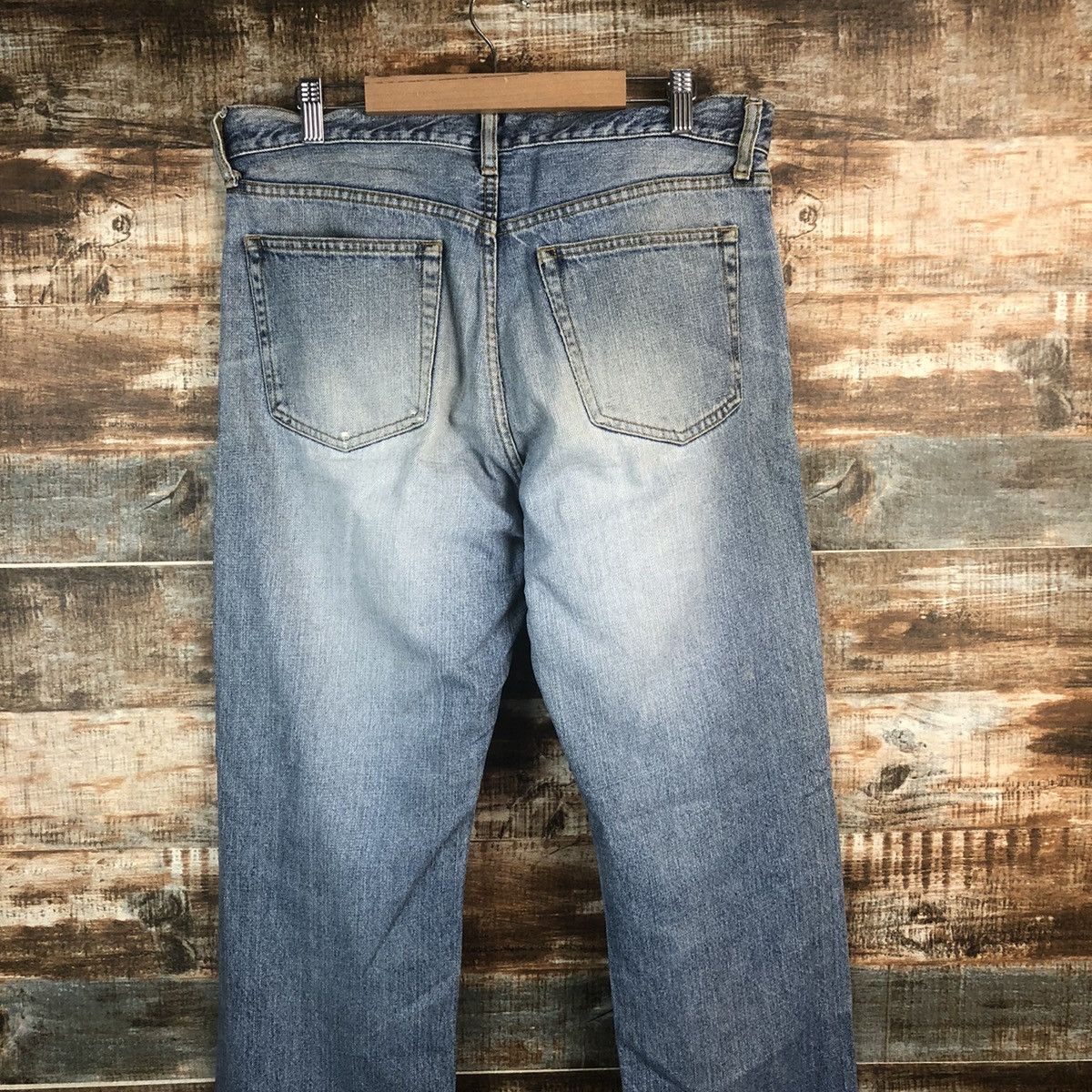 Japanese Brand DL Uniqlo Blue Distressed Denim Pants #C292 Size US 32 / EU 48 - 14 Thumbnail