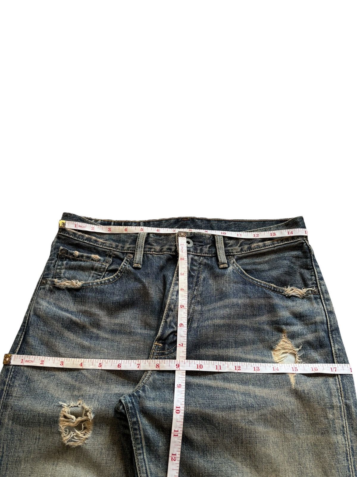Levi's Vintage 90s Levis 502 Rusty Mud Wash Distressed Loose Jeans Size US 30 / EU 46 - 12 Thumbnail