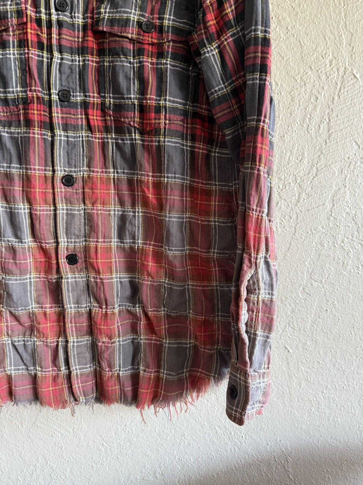 Saint Laurent Paris Saint Laurent Paris bleached flannel raw hem destroyed SS16 Size US M / EU 48-50 / 2 - 4 Thumbnail
