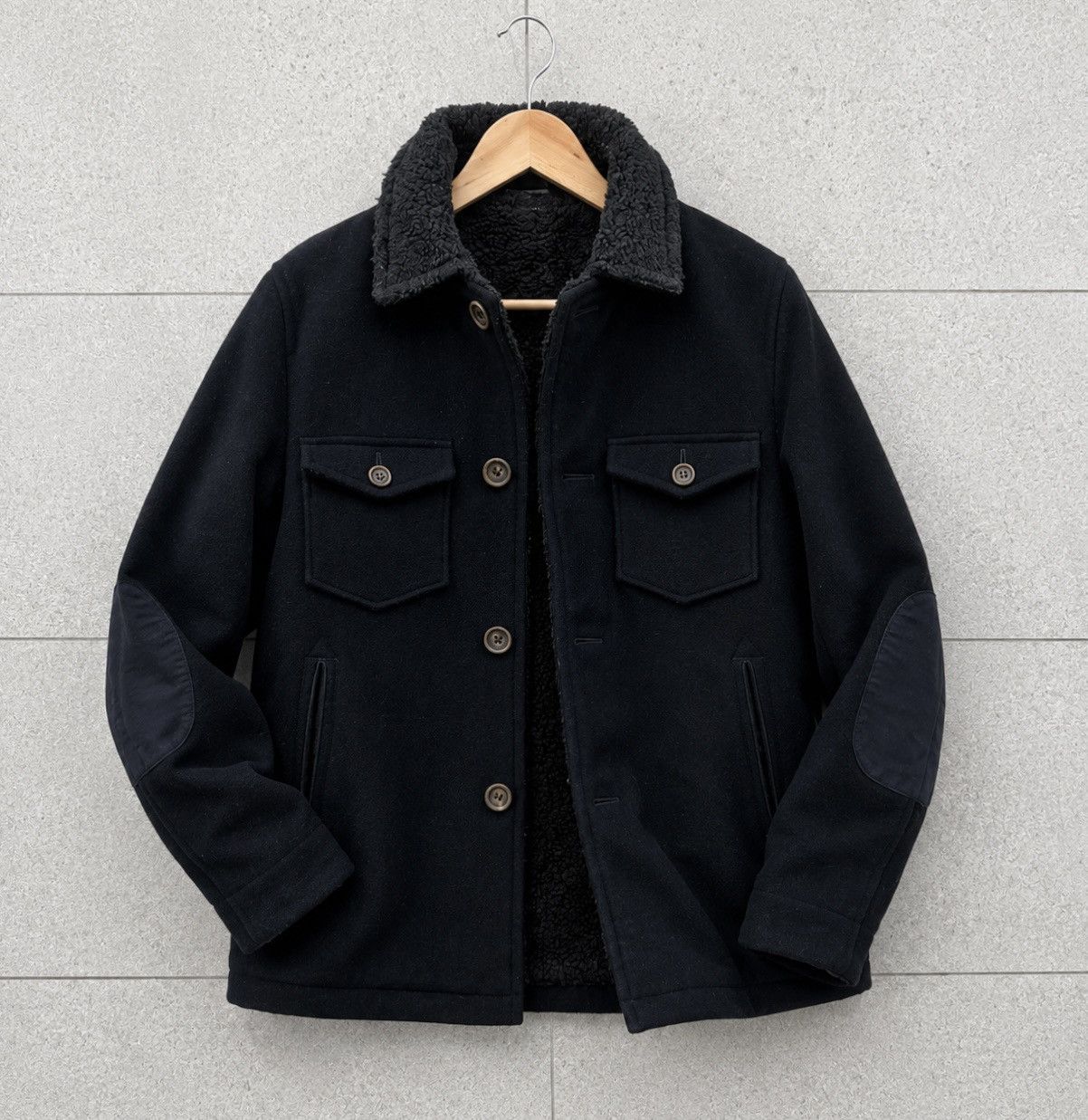Blue Blue Japan Vintage Blue Blue Japan Sherpa Lined Winter Work Jacket Size US M / EU 48-50 / 2 - 1 Thumbnail
