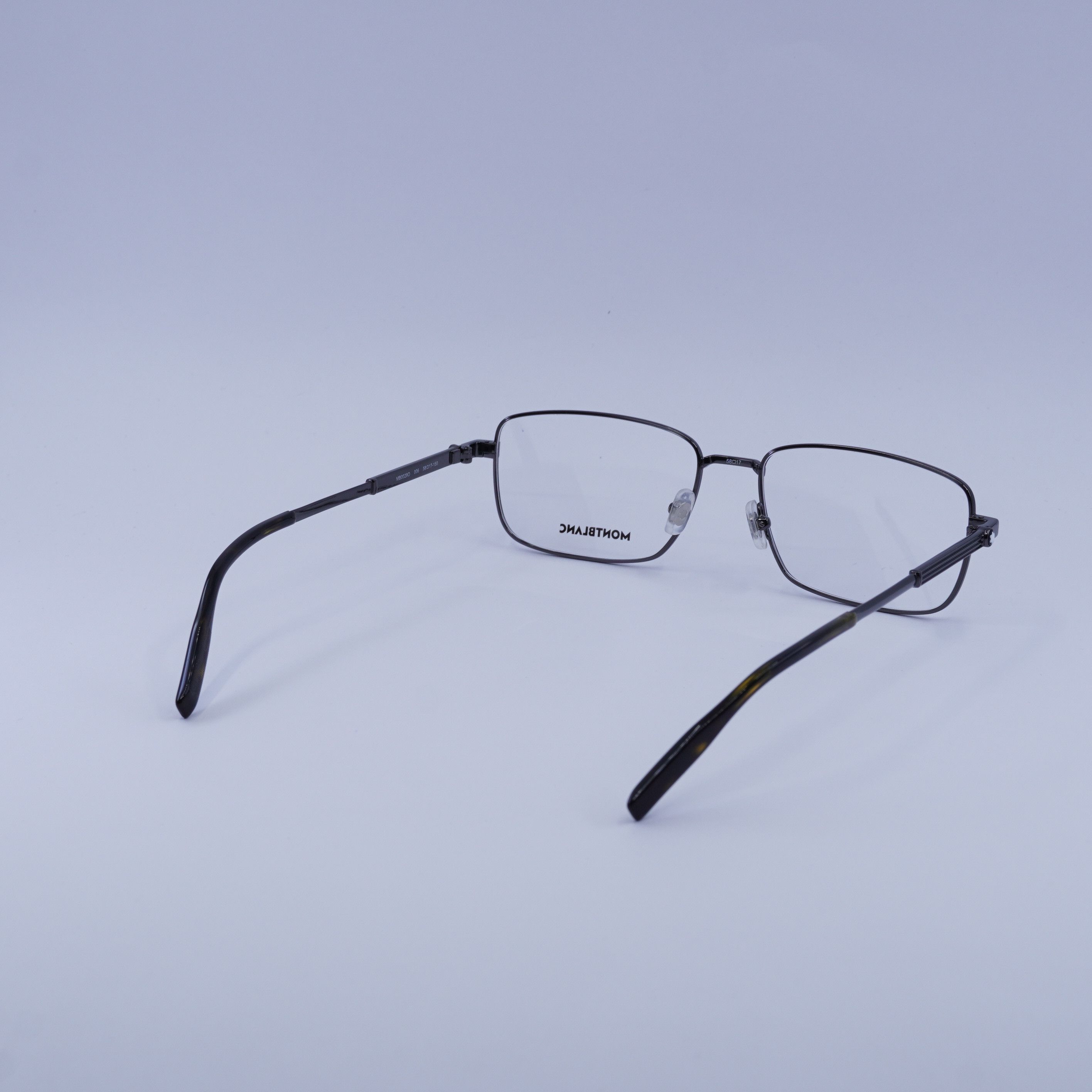 Montblanc Montblanc MB0029O 006 Eyeglasses Ruthenium 58mm Rectangle Size ONE SIZE - 4 Thumbnail