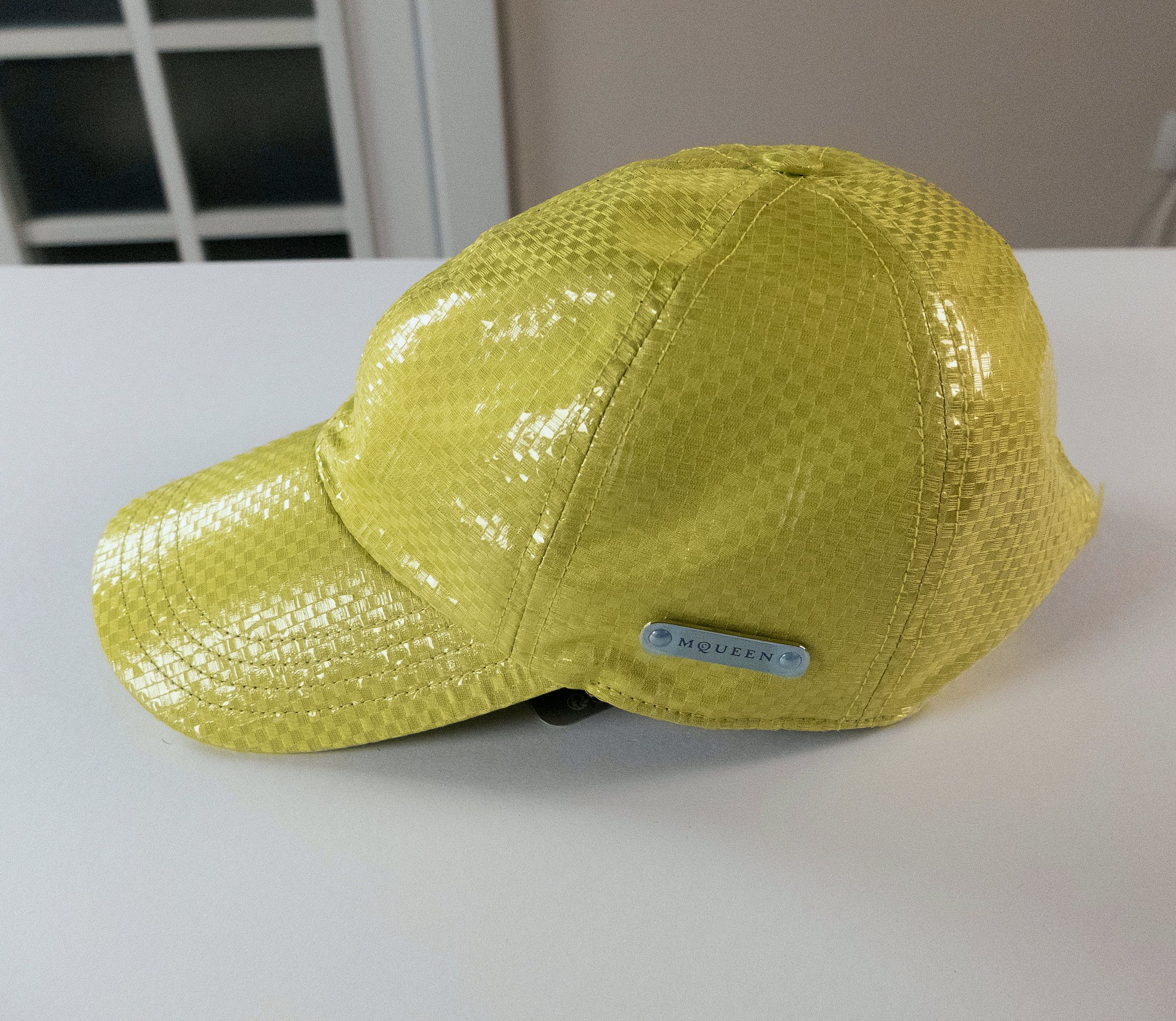 Alexander McQueen ALEXANDER MCQUEEN yellow Tarpaulin silk baseball cap Medium Size ONE SIZE - 3 Thumbnail