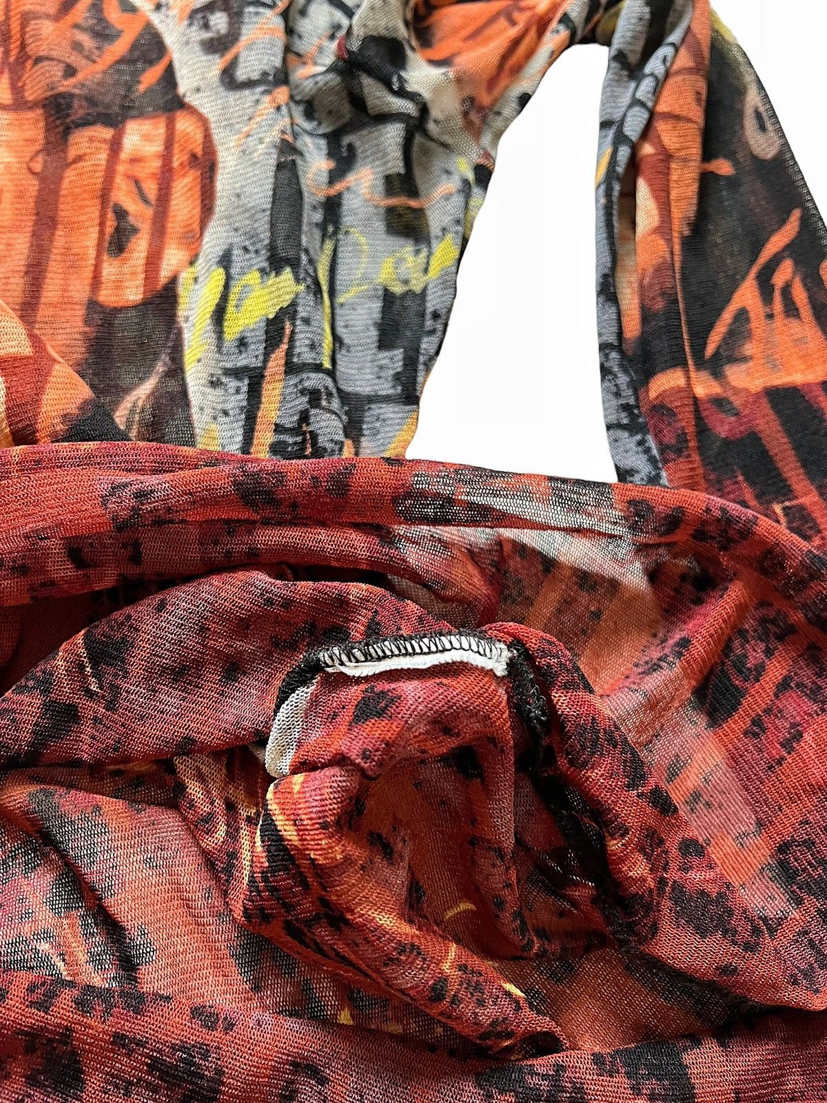 Jean Paul Gaultier AW1997 Fight Racism Tattoo Mesh L/S Shirt Size US L / EU 52-54 / 3 - 5 Thumbnail