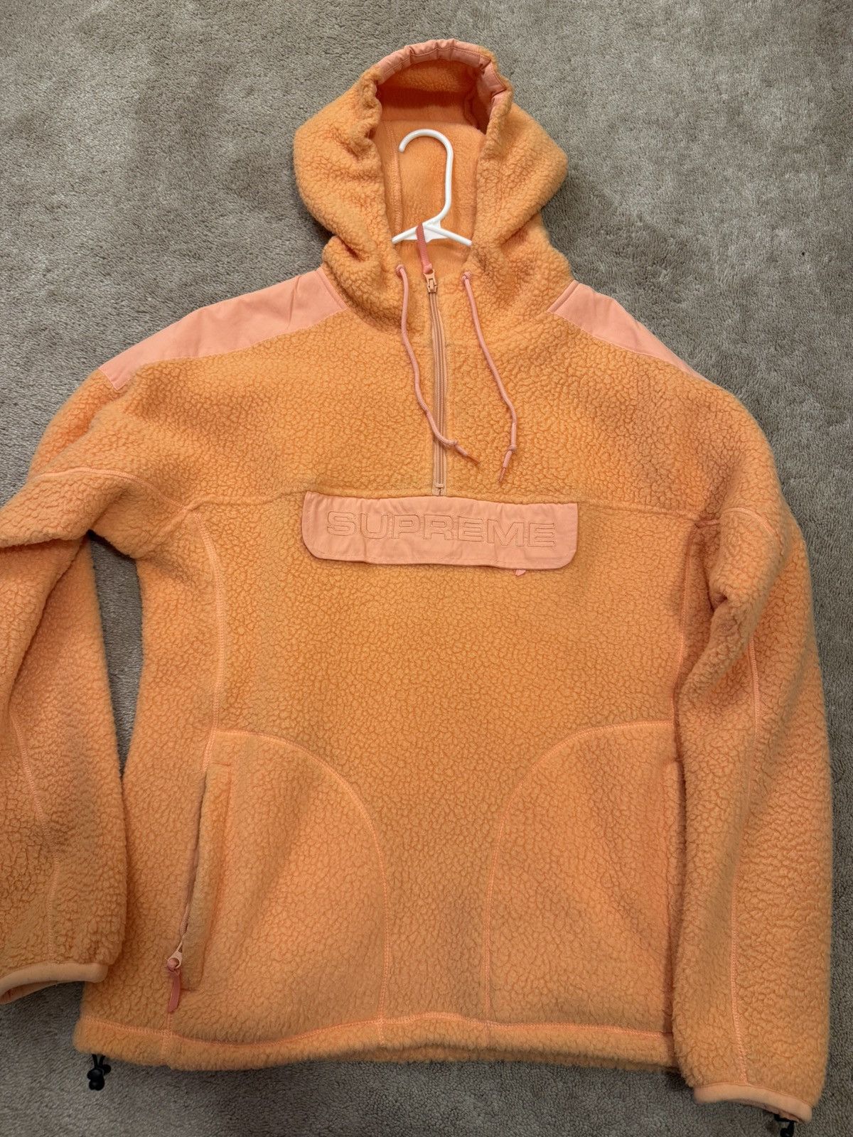 Supreme Supreme peach polartec fleece pullover half zip fw17 large Size US L / EU 52-54 / 3 - 1 Thumbnail