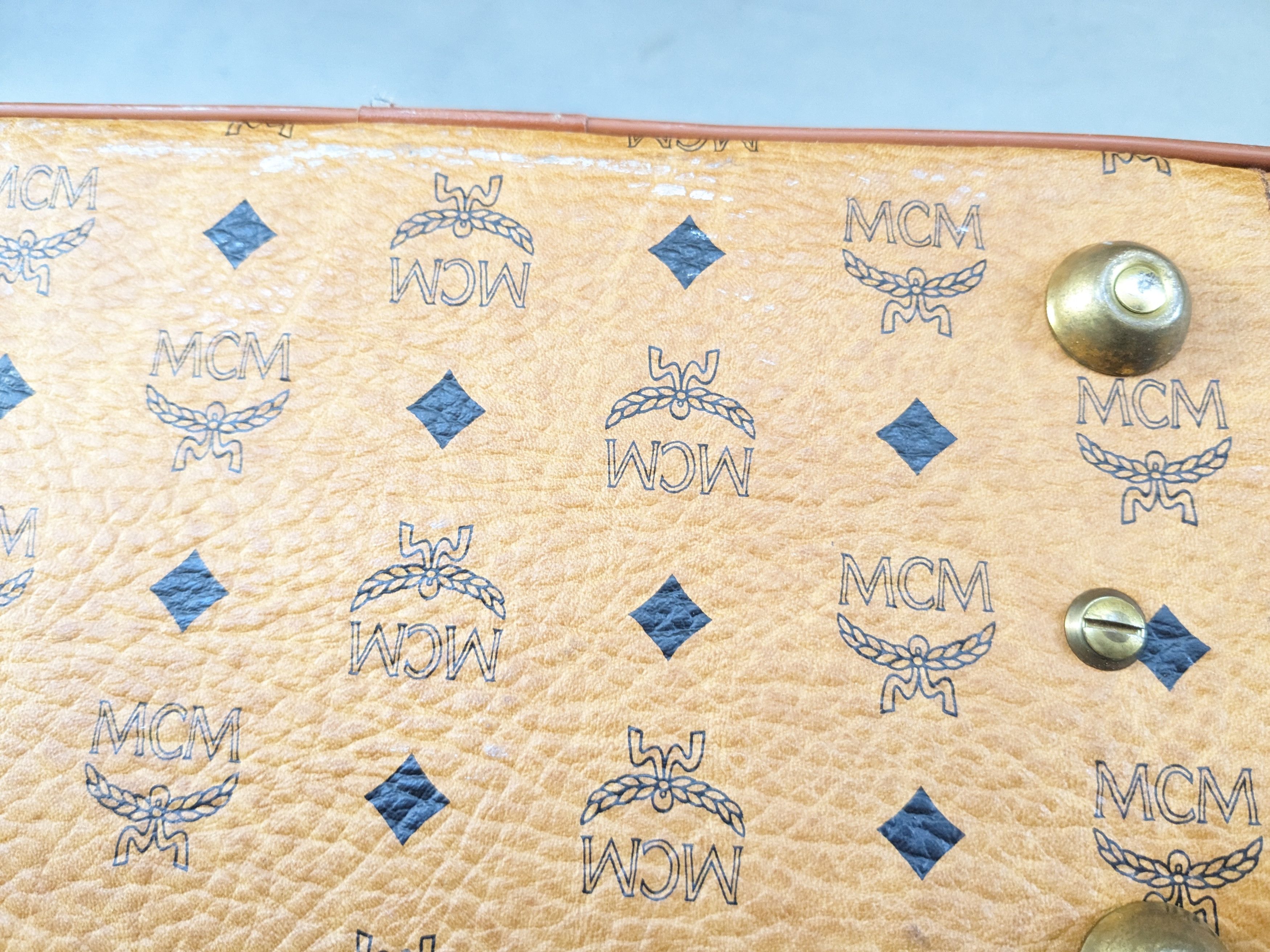 MCM MCM Travel Bag Brown Leather Monogram Cognac Vintage Size ONE SIZE - 24 Thumbnail