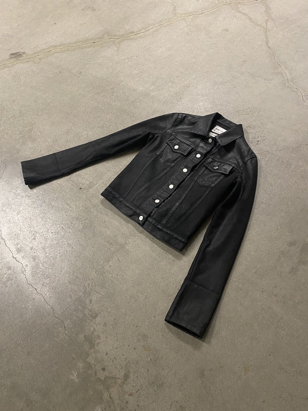 Helmut Lang 1999 Coated Black Denim Type III Jacket