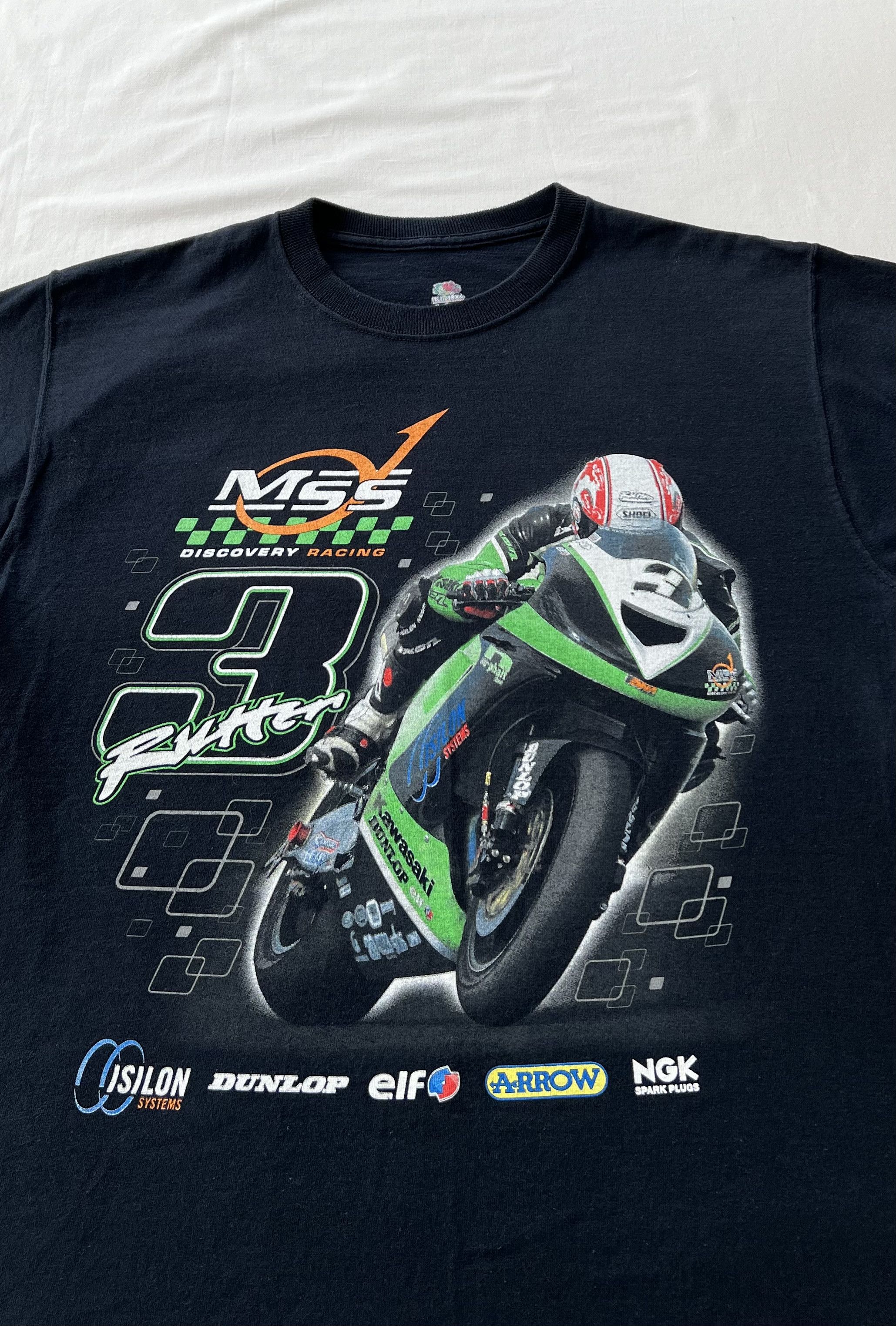 Vintage Vintage 2000s Kawasaki Dunlop Bike Moto Racing T-shirt Size US M / EU 48-50 / 2 - 3 Thumbnail