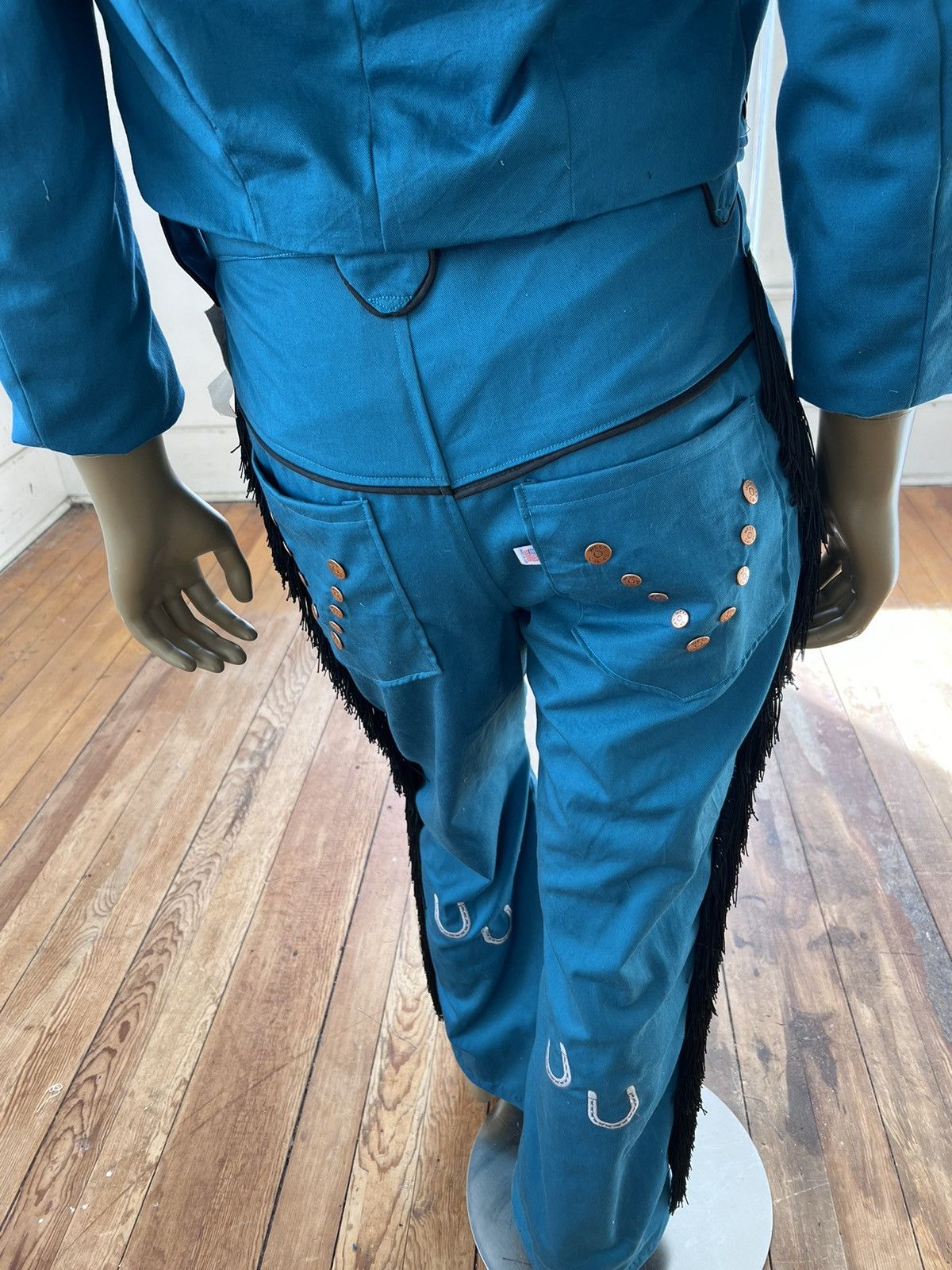 Other Men’s Embroidered studded fringe Western Suit by Herman Size 40R - 5 Thumbnail