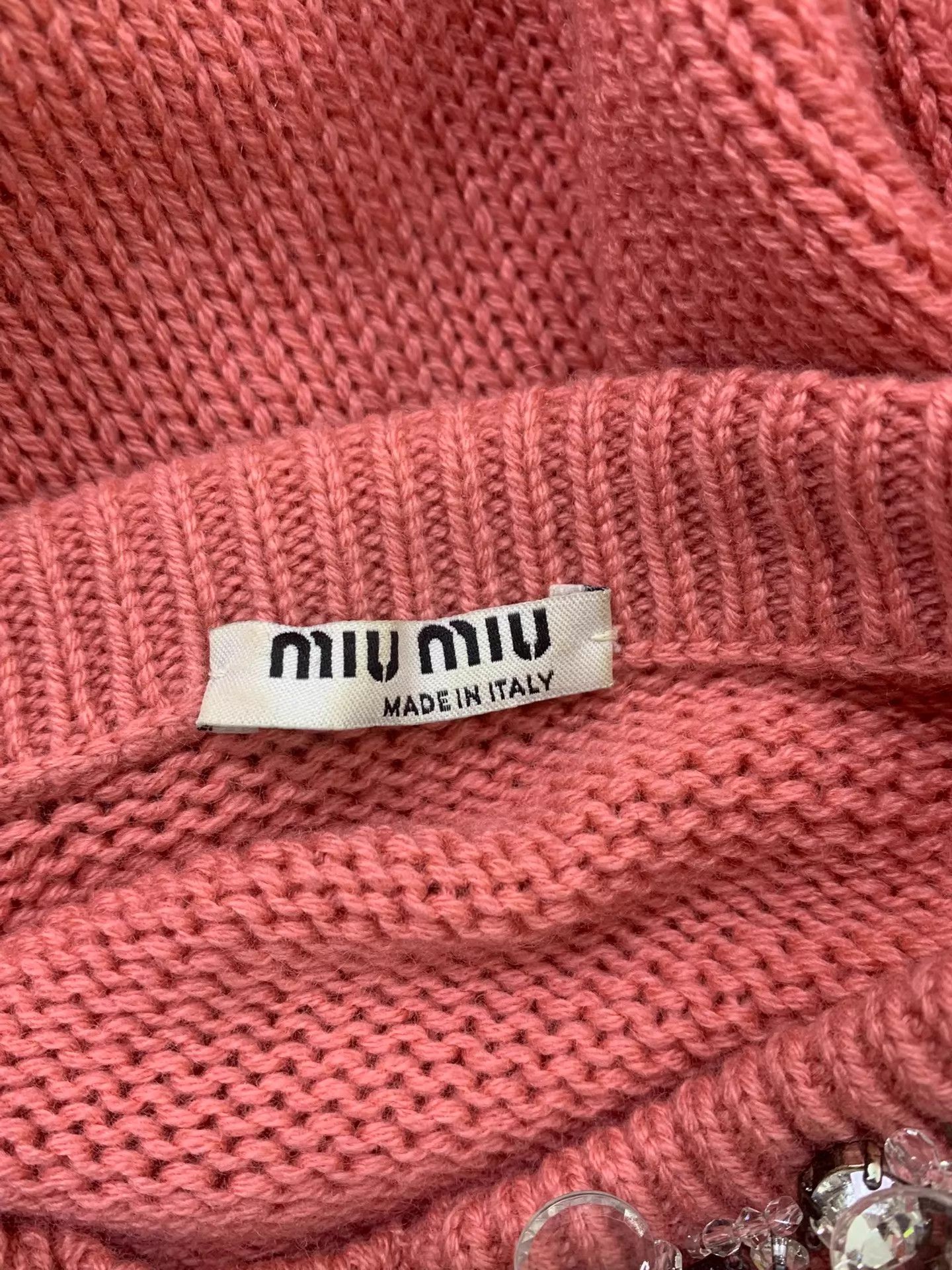 Miu Miu MIU MIU Pink Crystal Knit Cardigan 38 New Size XS / US 0-2 / IT 36-38 - 4 Thumbnail
