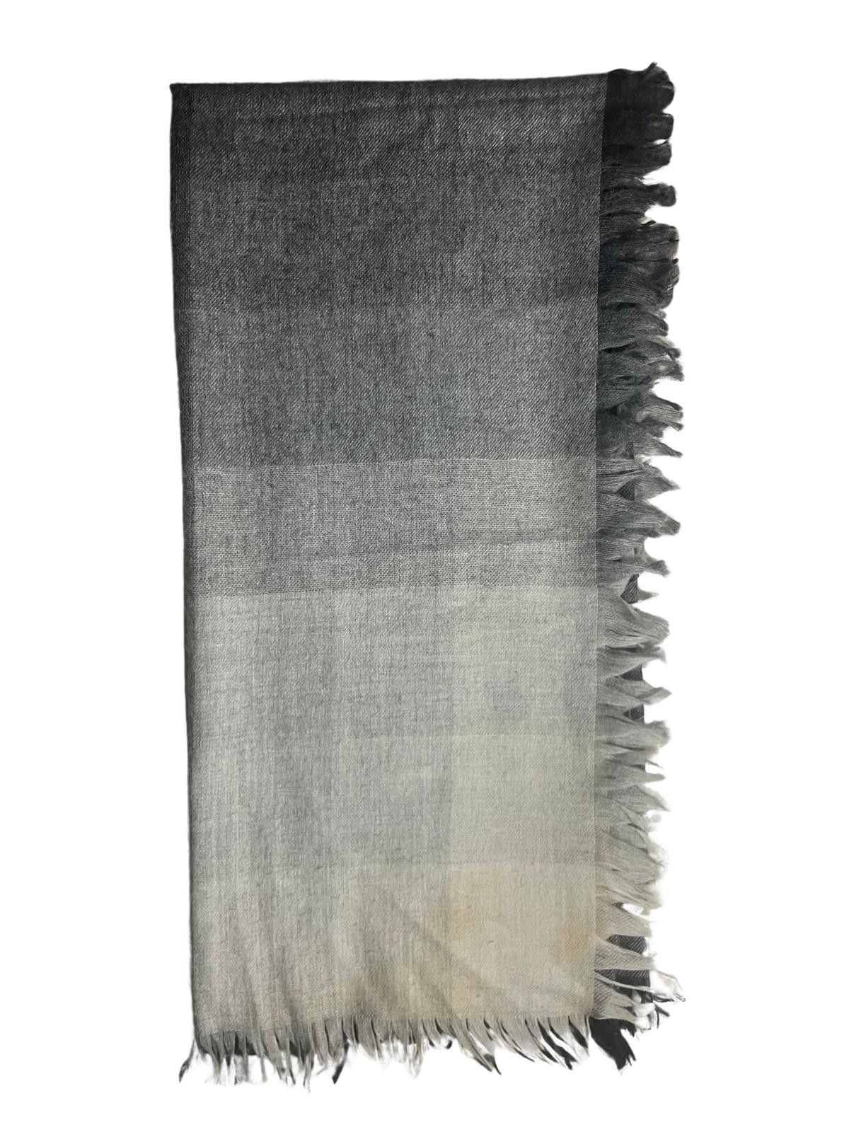 Unknown London Baby Alpaca Shawl Arequipa Peru Gray Ivory 53x58 Size ONE SIZE - 3 Thumbnail