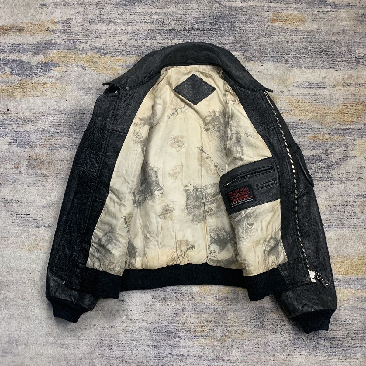 Yamaha Vintage Yamaha riding gear bomber leather jacket Size US L / EU 52-54 / 3 - 9 Thumbnail