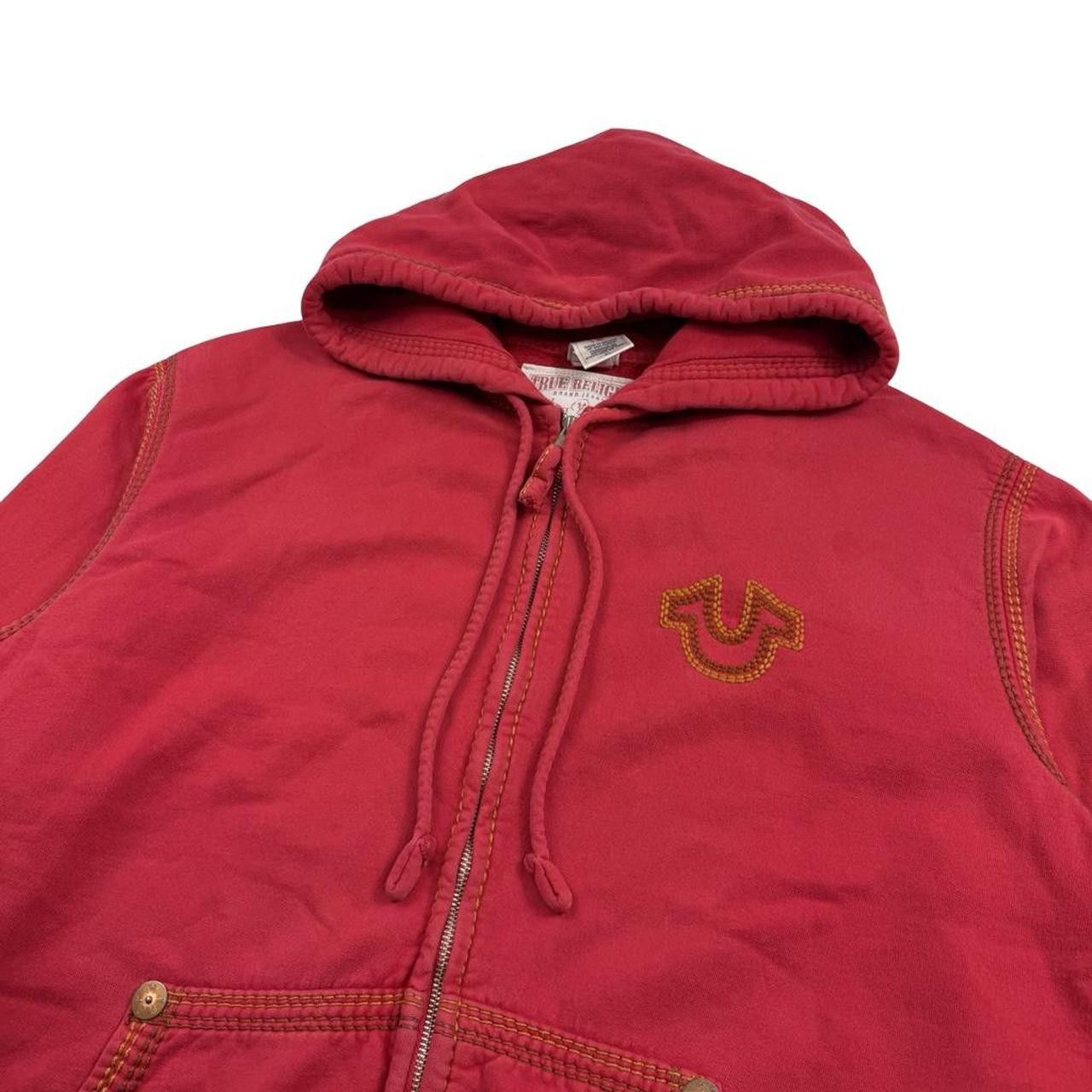 True Religion True Religion Triple Contrast Stitch Hoodie Red Extra Large Size US XL / EU 56 / 4 - 3 Thumbnail