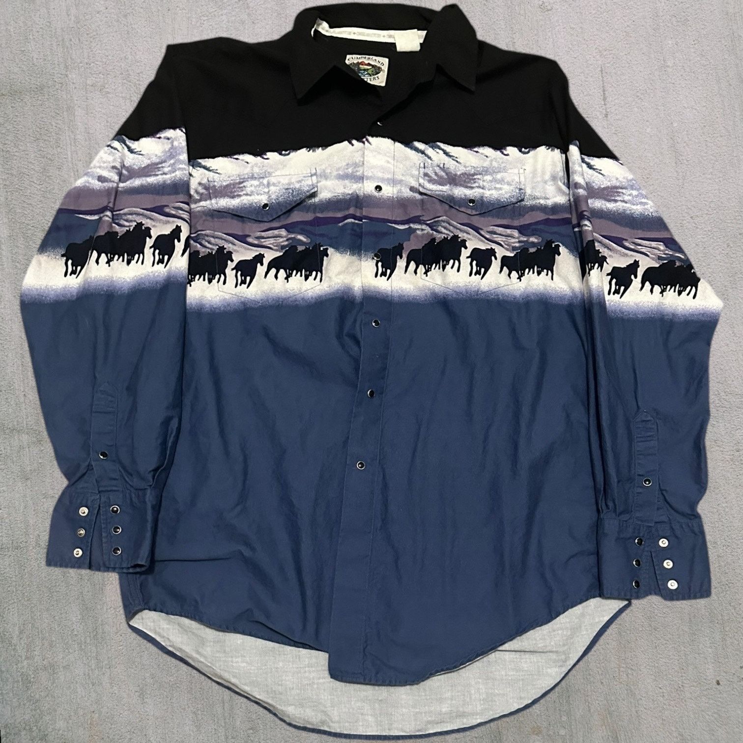 Other Vintage CUMBERLAND Western all around Horse Long sleeve Size US XL / EU 56 / 4 - 1 Thumbnail