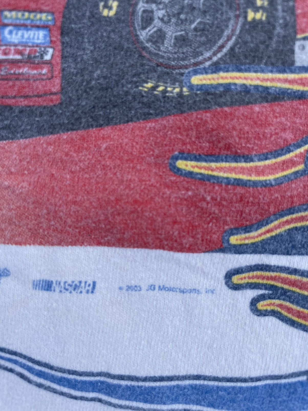 NASCAR Vintage Y2K 03 Jeff Gordon Flames NASCAR Racing Faded Tee Size US XL / EU 56 / 4 - 7 Thumbnail