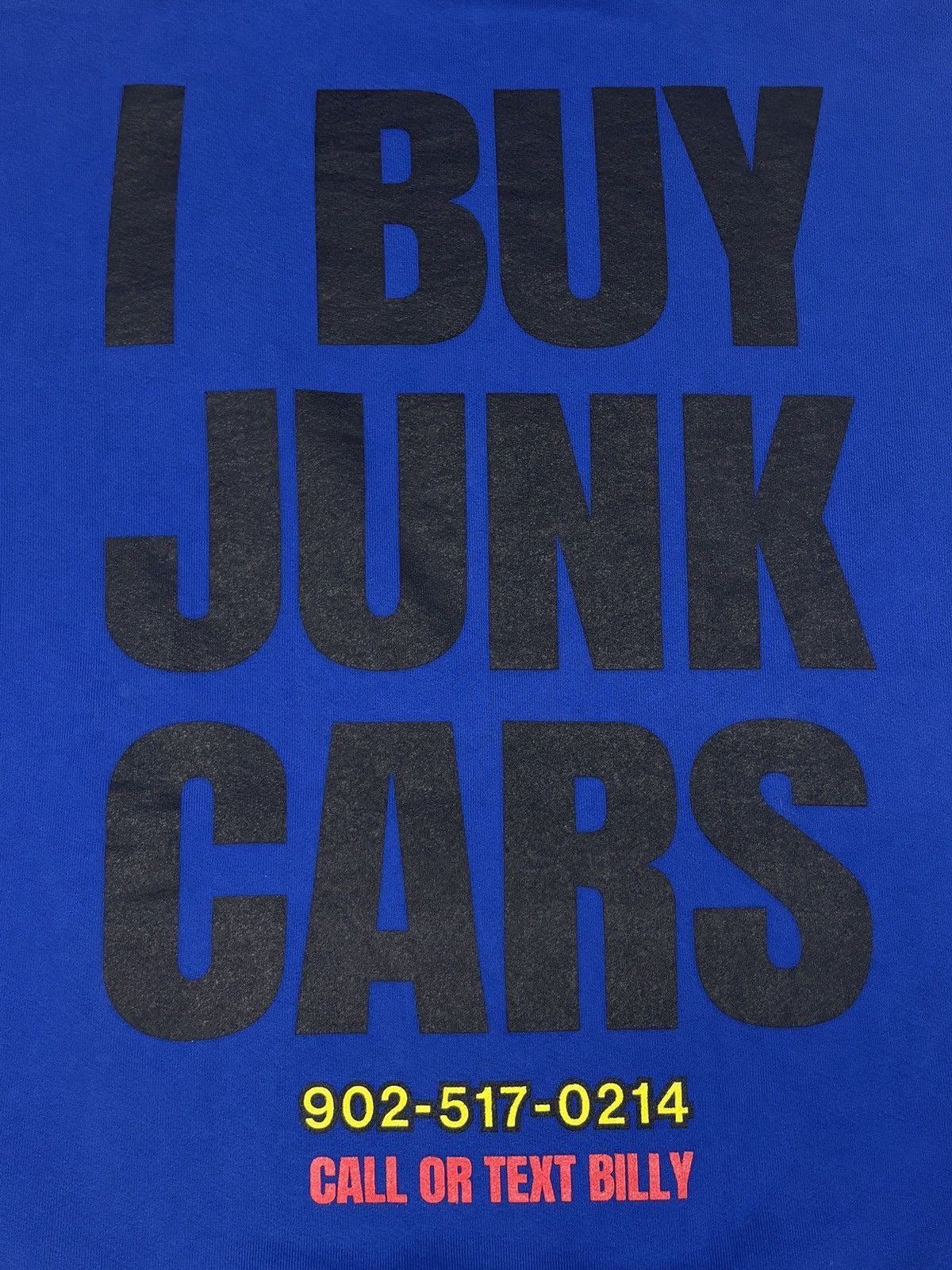 Billy Hill 2021 Billy Hill “I Buy Junk Cars” Neon Blue Hoodie Size XL Size US XL / EU 56 / 4 - 6 Thumbnail