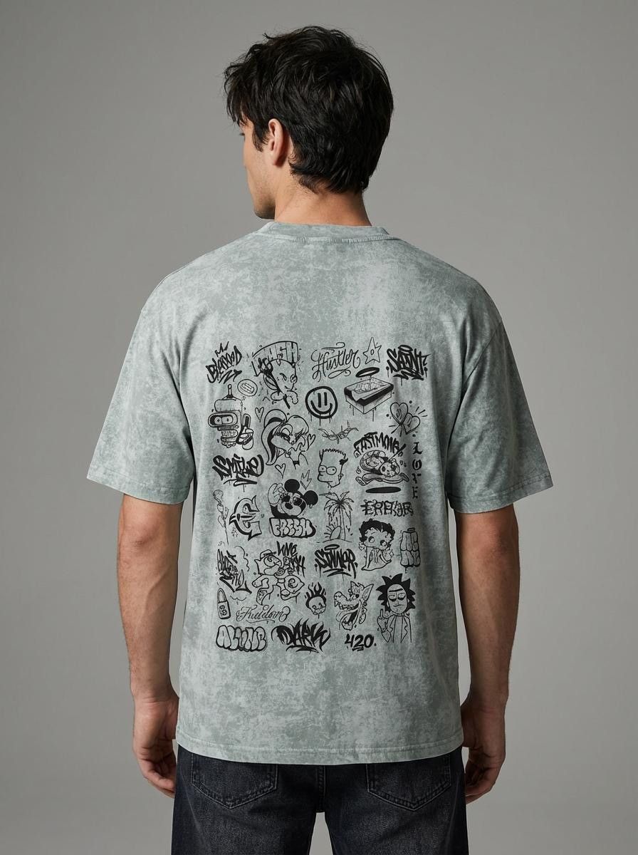 Other Oversize Graphic T-Shirt | Streetwear Art Print | Unisex Size US M / EU 48-50 / 2 - 2 Thumbnail