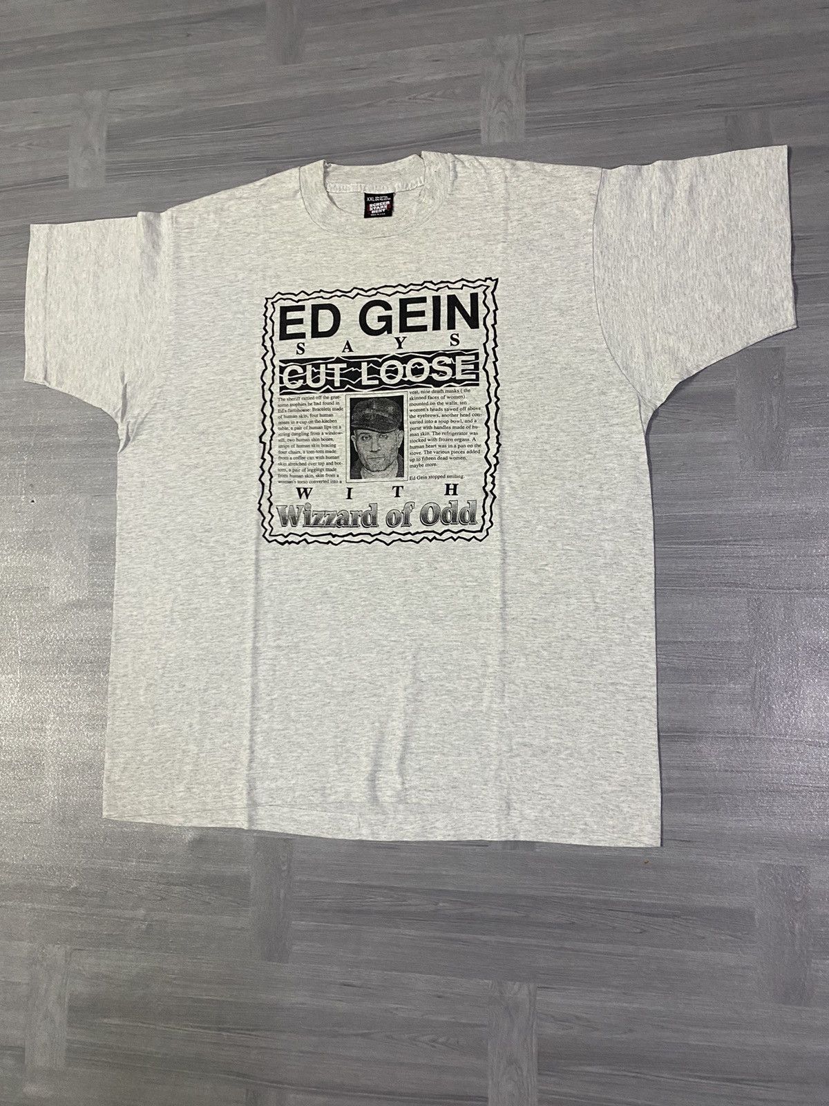 Vintage Vintage 80s Ed Gein Serial Killer T-Shirt Size US XXL / EU 58 / 5 - 2 Thumbnail