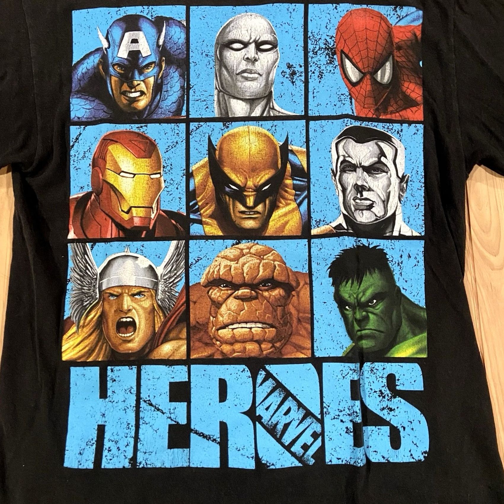 Vintage VINTAGE Marvel Shirt Mens Small Mad Engine Heroes Group Graphic 2000s Y2K Tee Spiderman Size US S / EU 44-46 / 1 - 2 Thumbnail