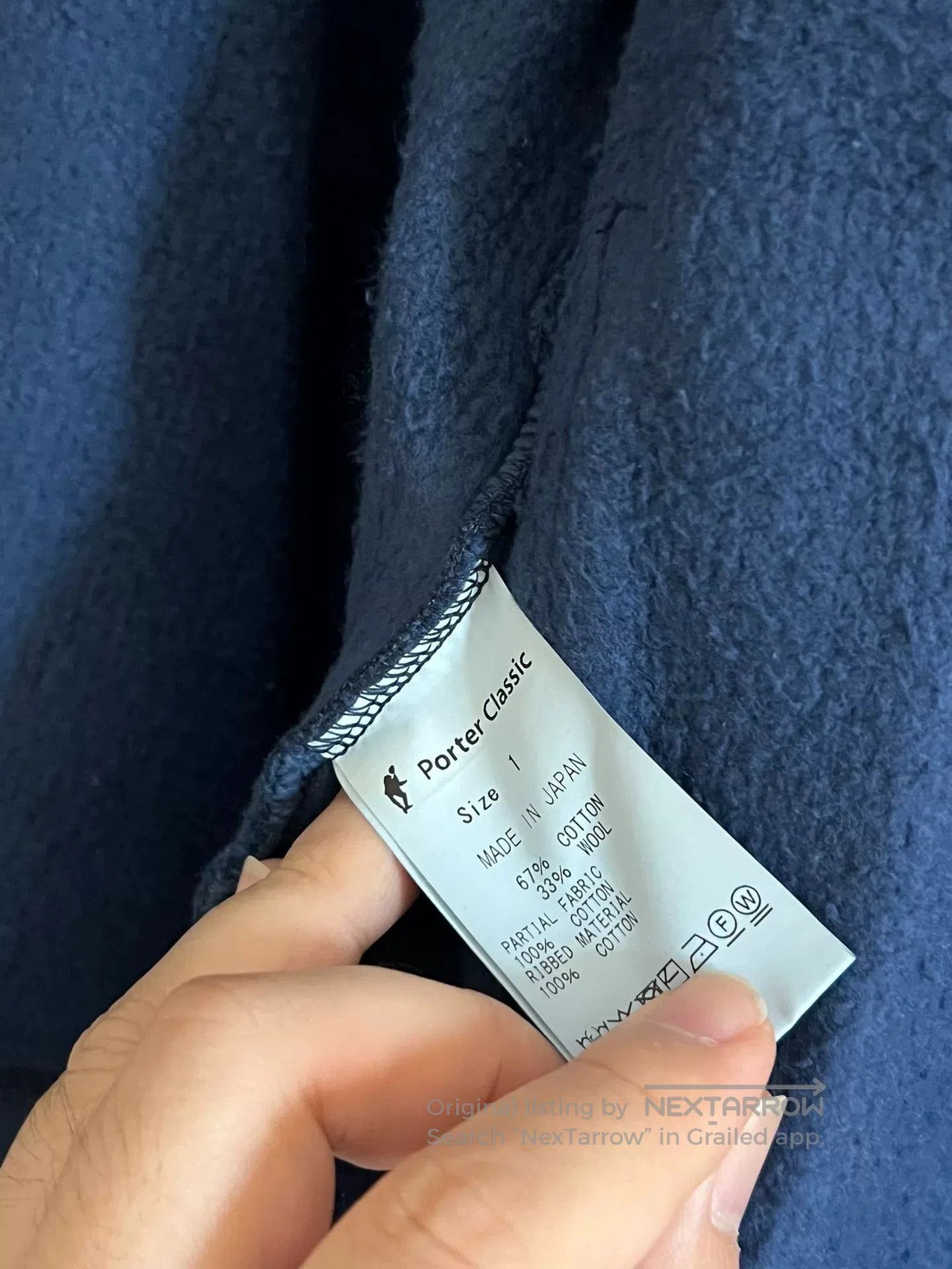 Porter Classic Porter Classic Blue Wool Baseball Jacket. Size US L / EU 52-54 / 3 - 7 Thumbnail