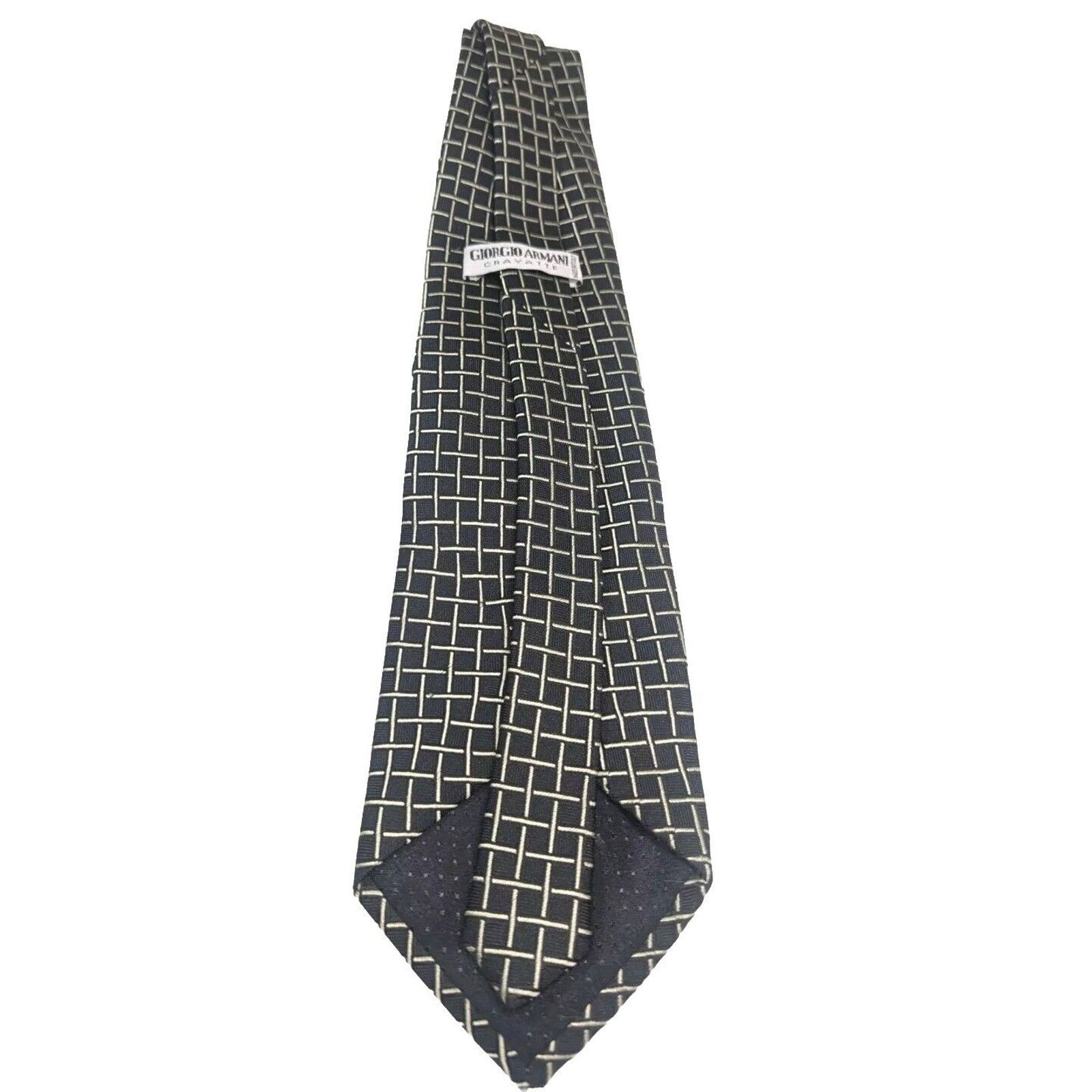 Giorgio Armani Giorgio Armani Cravatte Geometric Navy Blue Tie Italy Size ONE SIZE - 2 Thumbnail