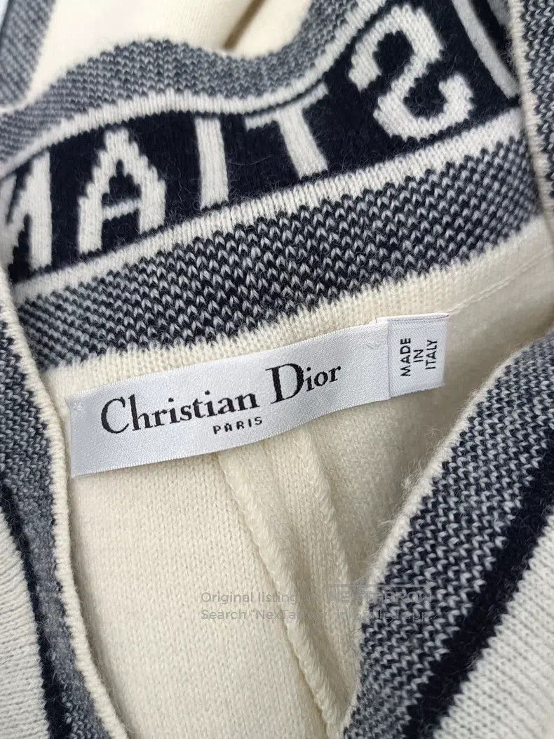 Dior Dior Beige striped logo jacquared wool trousers Size 24" / US 00 / IT 34 - 3 Thumbnail