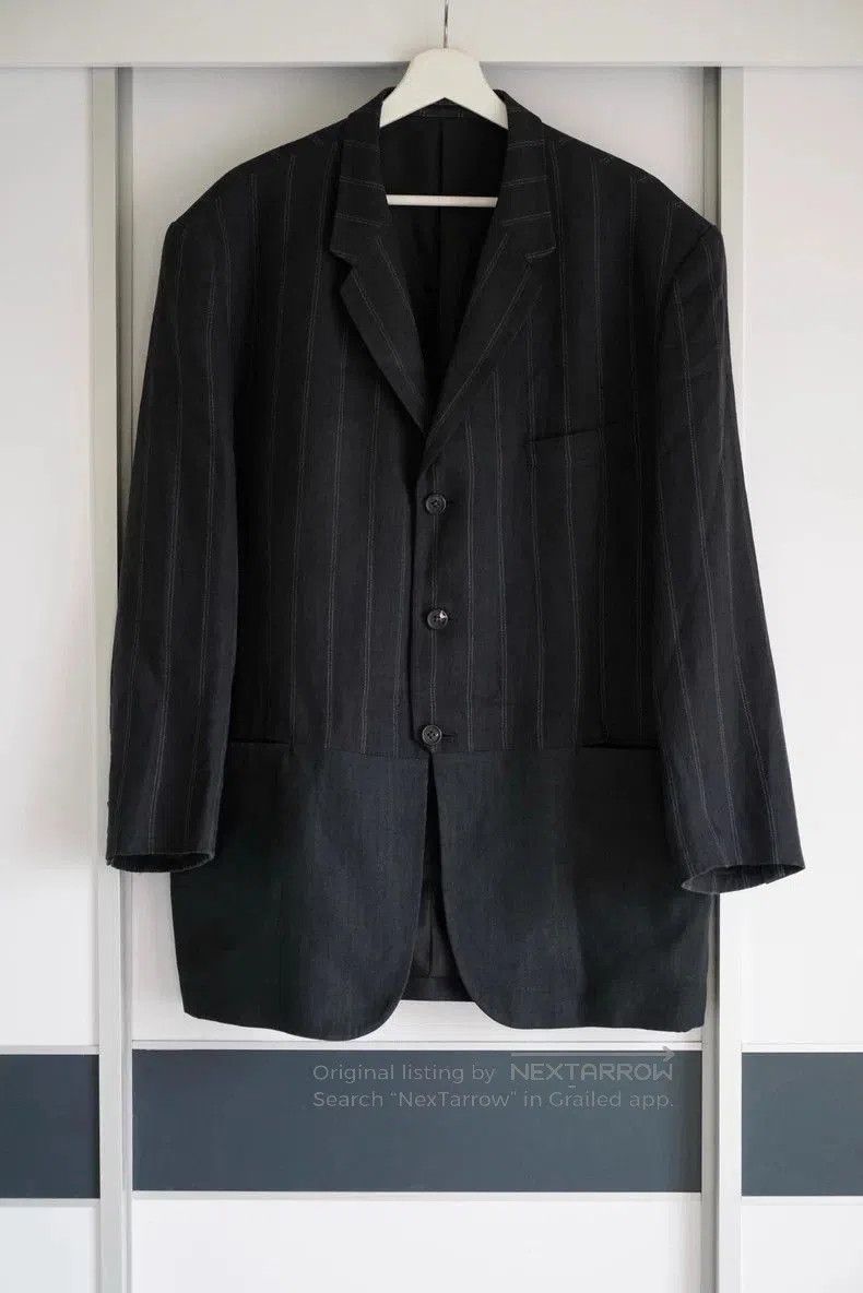 Yohji Yamamoto Yohji Yamamoto 94ss Stripe Linen Blazer. Size US S / EU 44-46 / 1 - 1 Thumbnail