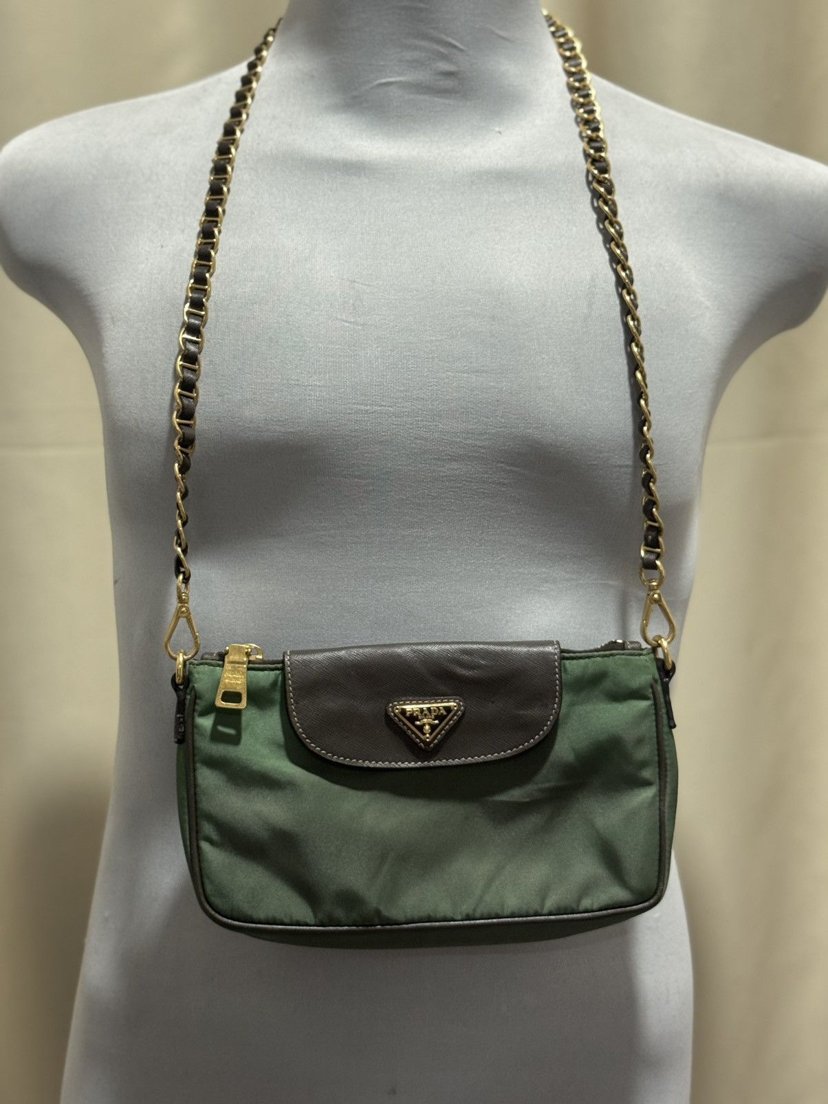 Prada Prada shoulder beg nylon green Size ONE SIZE - 13 Thumbnail