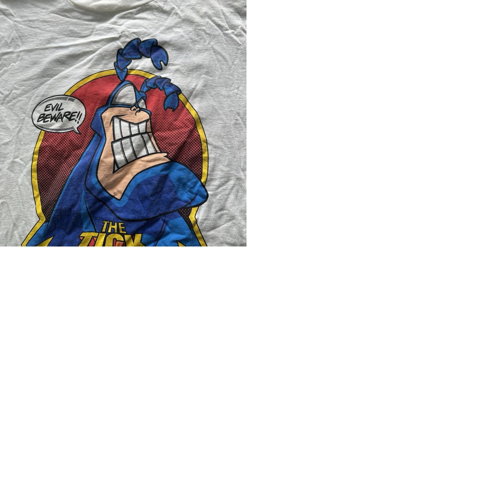 Doublet VINTAGE Changes By Together The Tick Face Graphic Evil Ways Mens L T-Shirt White Double-Sided Short Sleeve Crew Neck 2-Sided Graphic Stitch Size US L / EU 52-54 / 3 - 11 Thumbnail