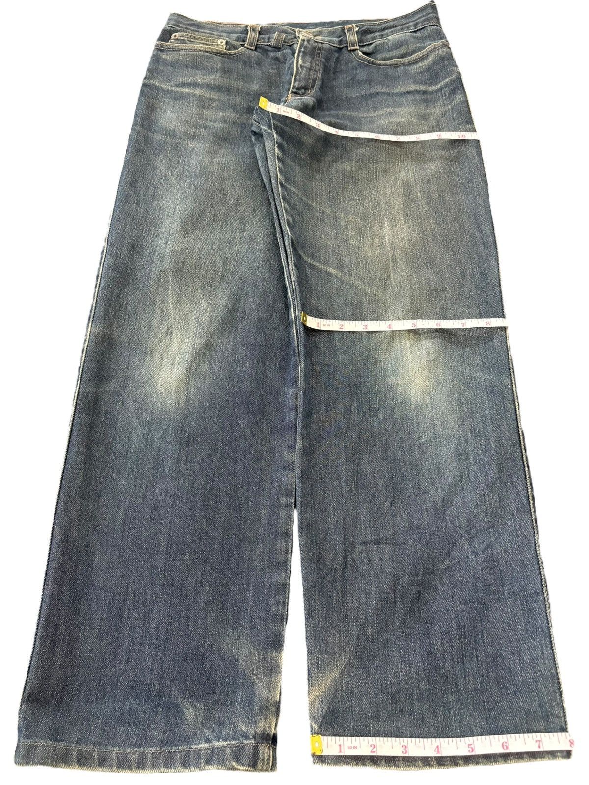 Neil Barrett Vintage Italy Neil Barrett Blue Wash Loose Jeans Size 30" / US 8 / IT 44 - 13 Thumbnail