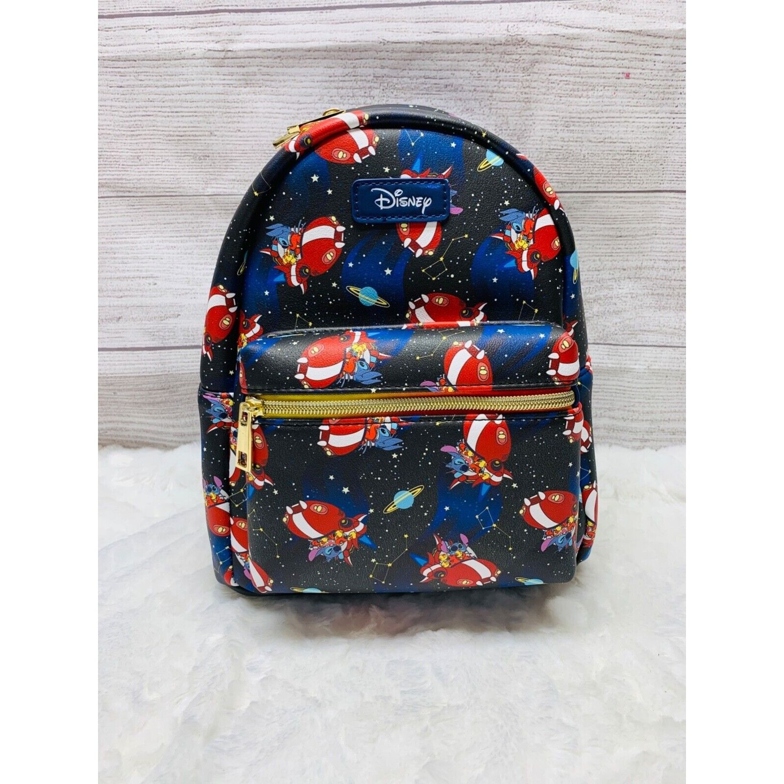 Disney Loungefly Disney Lilo & Stitch Spaceship Rockets All Over Pr ...