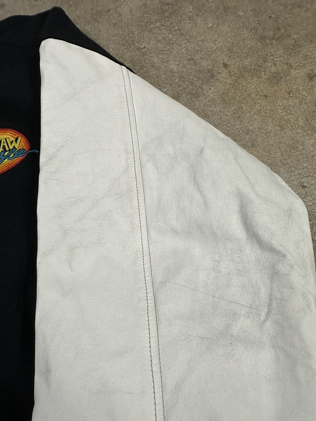 Vintage Vintage 90s Shaw Cable Leather Varsity Promo Jacket Size US M / EU 48-50 / 2 - 12 Thumbnail