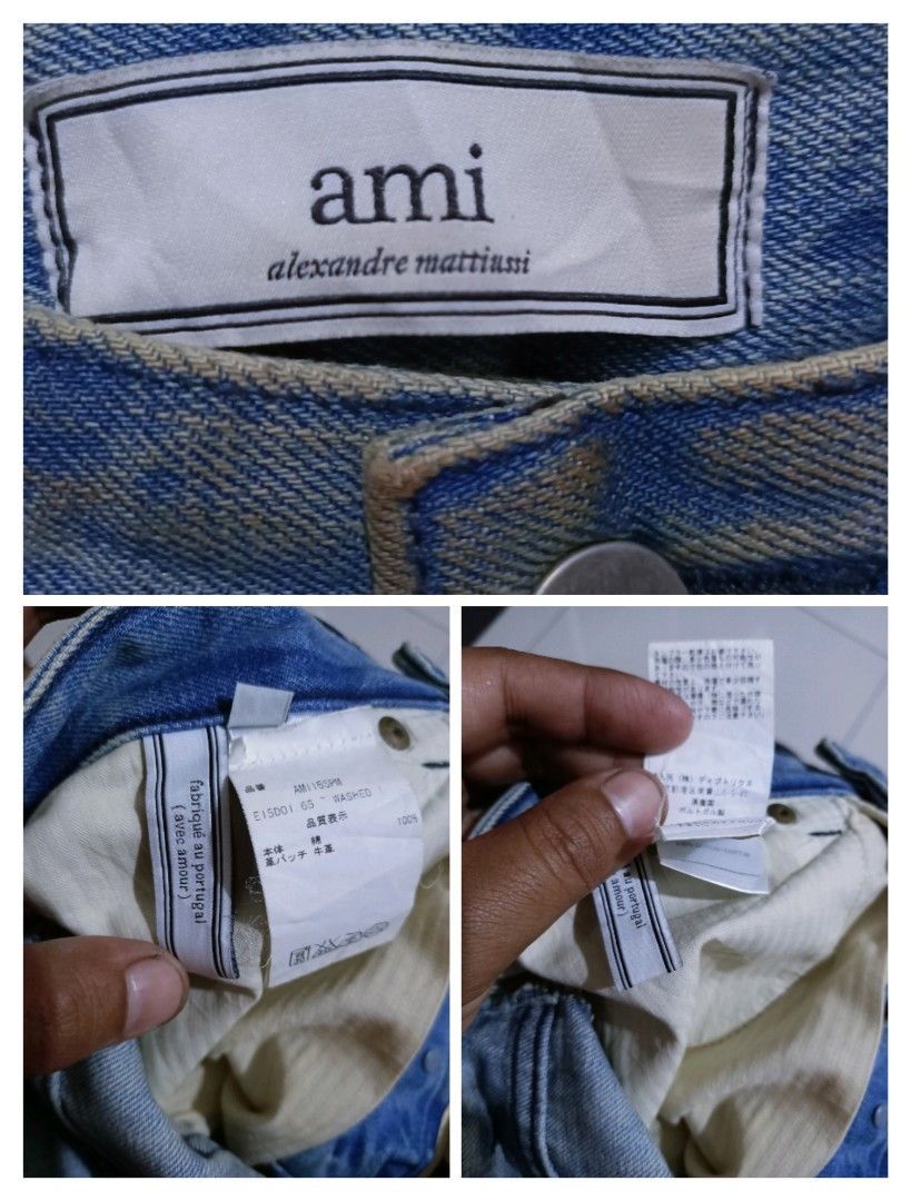AMI Ami Alexandre Mattiussi Distressed Slim Jeans Size US 34 / EU 50 - 10 Thumbnail