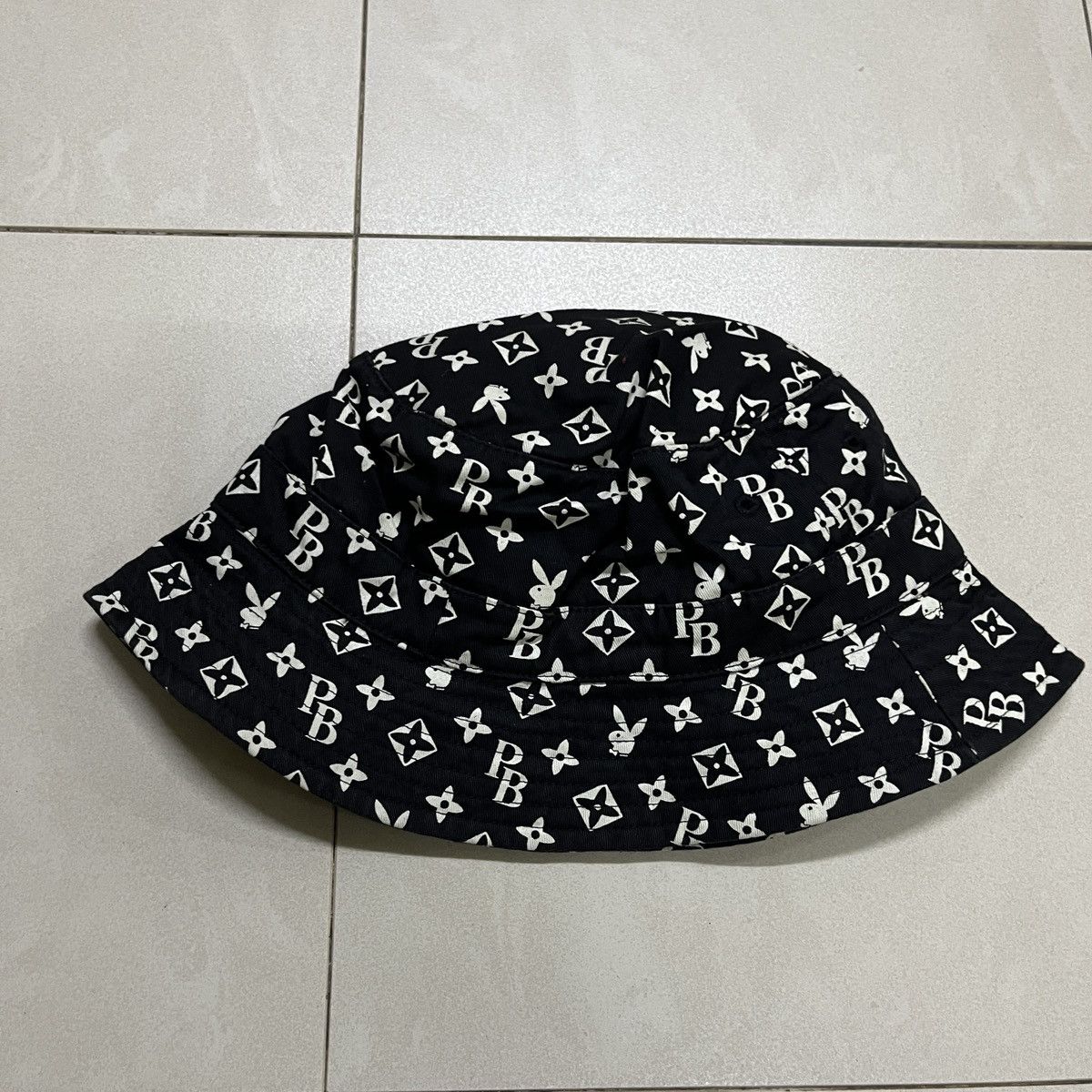 Playboy × Vintage Rare Playboy Monogram Logo Bucket Hat Size ONE SIZE - 10 Thumbnail