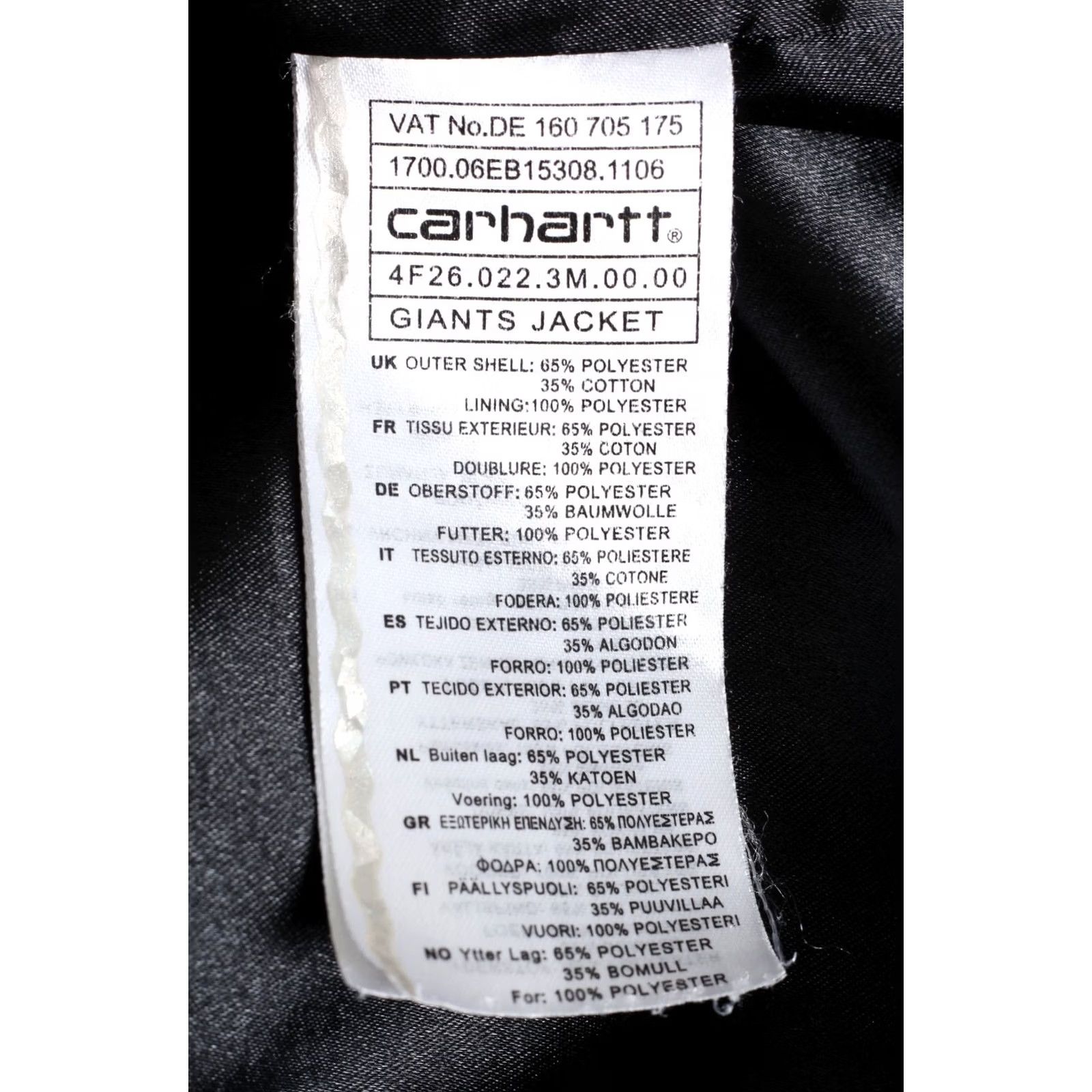 Carhartt Carhartt Giants Jacket Bomber Jacket Men M Full Zip Beige Canvas Polyester Coat Casual Fashion MJ4096 Size US M / EU 48-50 / 2 - 8 Thumbnail