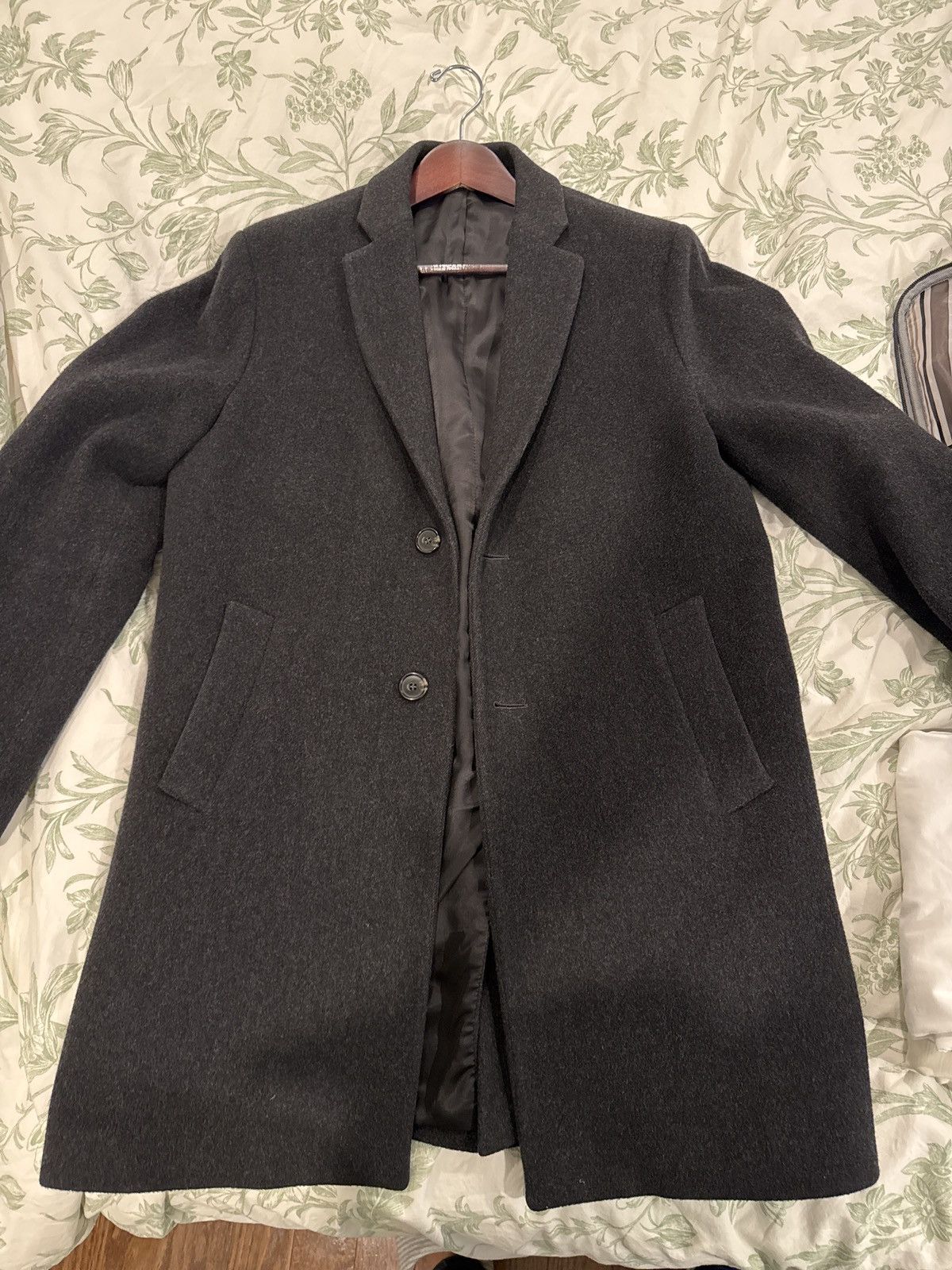 Drapeau Noir Charcoal wool & cashmere overcoat Size US M / EU 48-50 / 2 - 7 Thumbnail