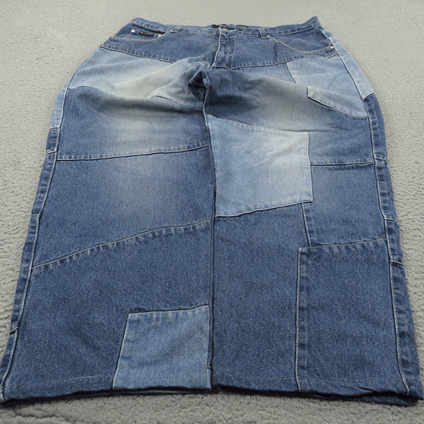 VIBE VIBES Baggy Jeans Mens 40 Y2K Patchwork Skater Grunge Wide 10 Leg Opening Pipes VIBES Jeans Size US 40 / EU 56 - 2 Thumbnail