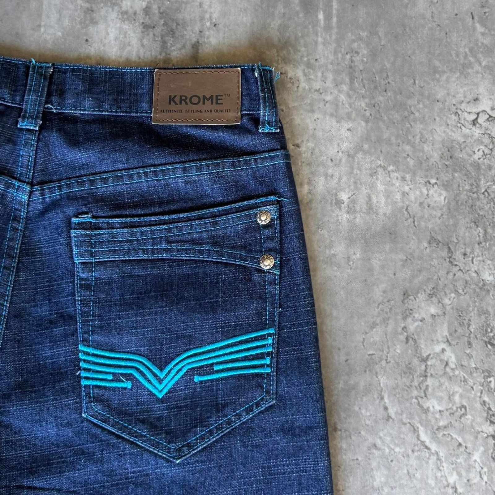 JNCO × Southpole × Vintage Vintage Y2K Baggy KROME Rap Style Graphic Streetwear Jeans Size US 34 / EU 50 - 3 Thumbnail